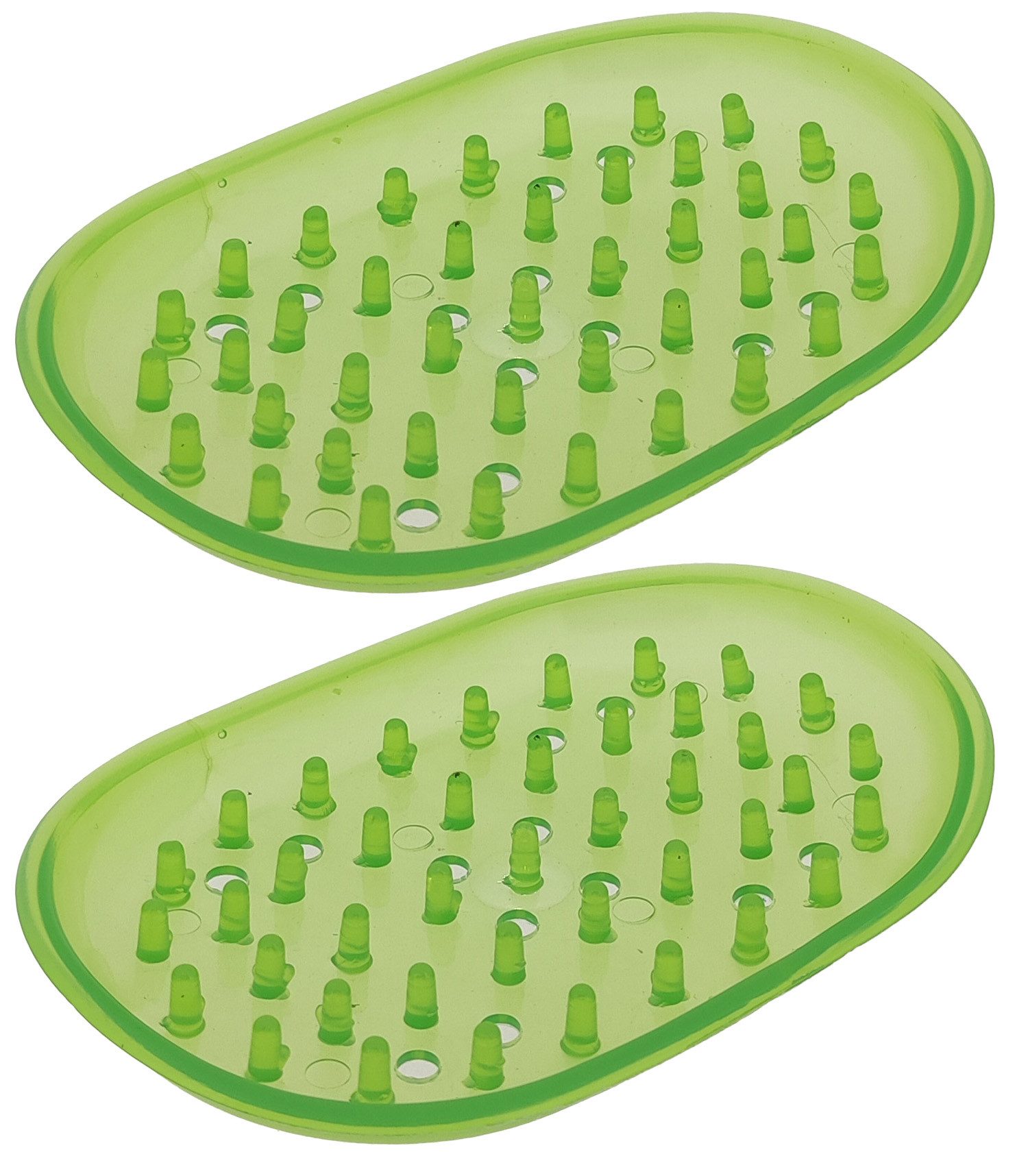 varivendo Seifenablage 2er Set Seifen-Igel gruen, Breite: 8,5000000000000 cm, Ø 0 cm, PVC, Stück, 1-St., Seifen-Igel, seifenablage seifenigel seifenunterlage pvc seifenhalter badzubehör ba