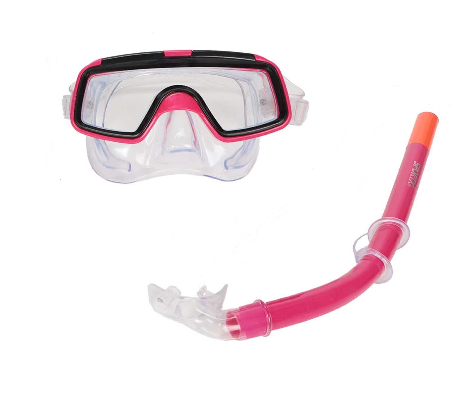 Bubble-Store Трубка für Kinder mit komfortablem Mundstück (verstellbarem Kopfband und Sicherheitsgläsern), Taucherbrille mit Maske und Трубка