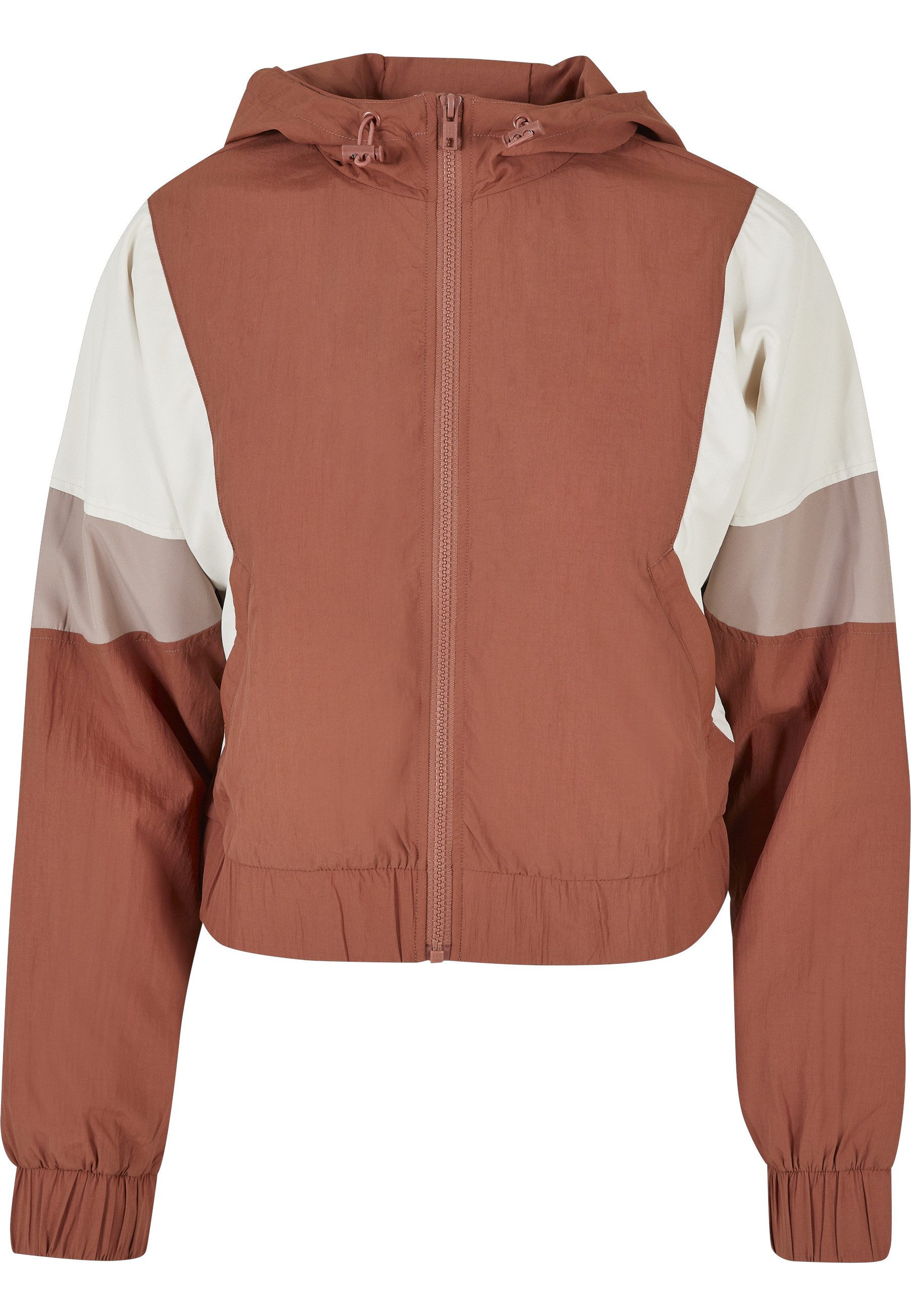 Outdoorjacke Urban Classics Damen Ladies Short 3-Tone Crinkle Jacket