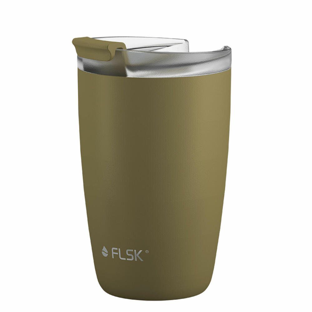 FLSK ml, Khaki Coffee-to-go-Becher Edelstahl CUP 350