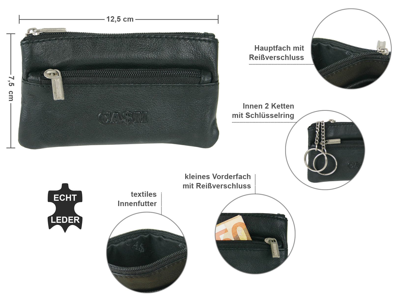 CA$H Geldbörse Mini-Geldbörse, Schlüsseltasche, Ausweishülle, Passhülle, günstig online kaufen