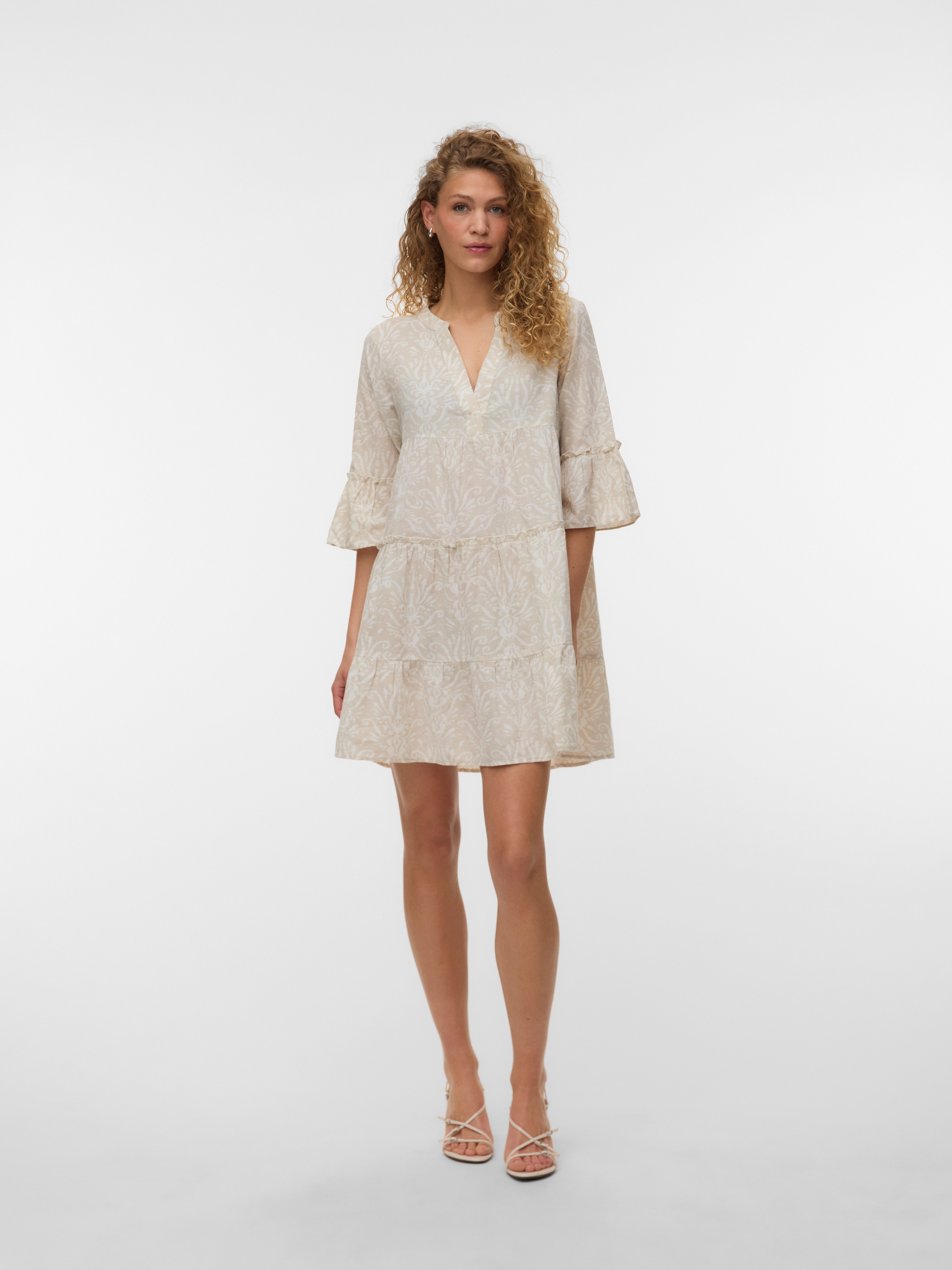 Vero Moda Tunikakleid VMDICTHE 3/4 TUNIC EXP Baumwolle, loose fit – Bild 3 von 5