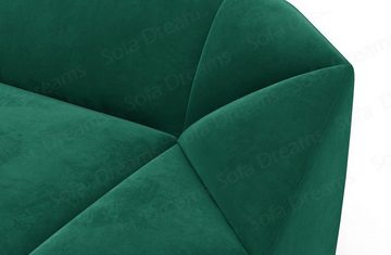 Sofa Dreams Ecksofa Design Polster Samtstoff Sofa Cabrera L Form kurz Stoffsofa, Loungesofa