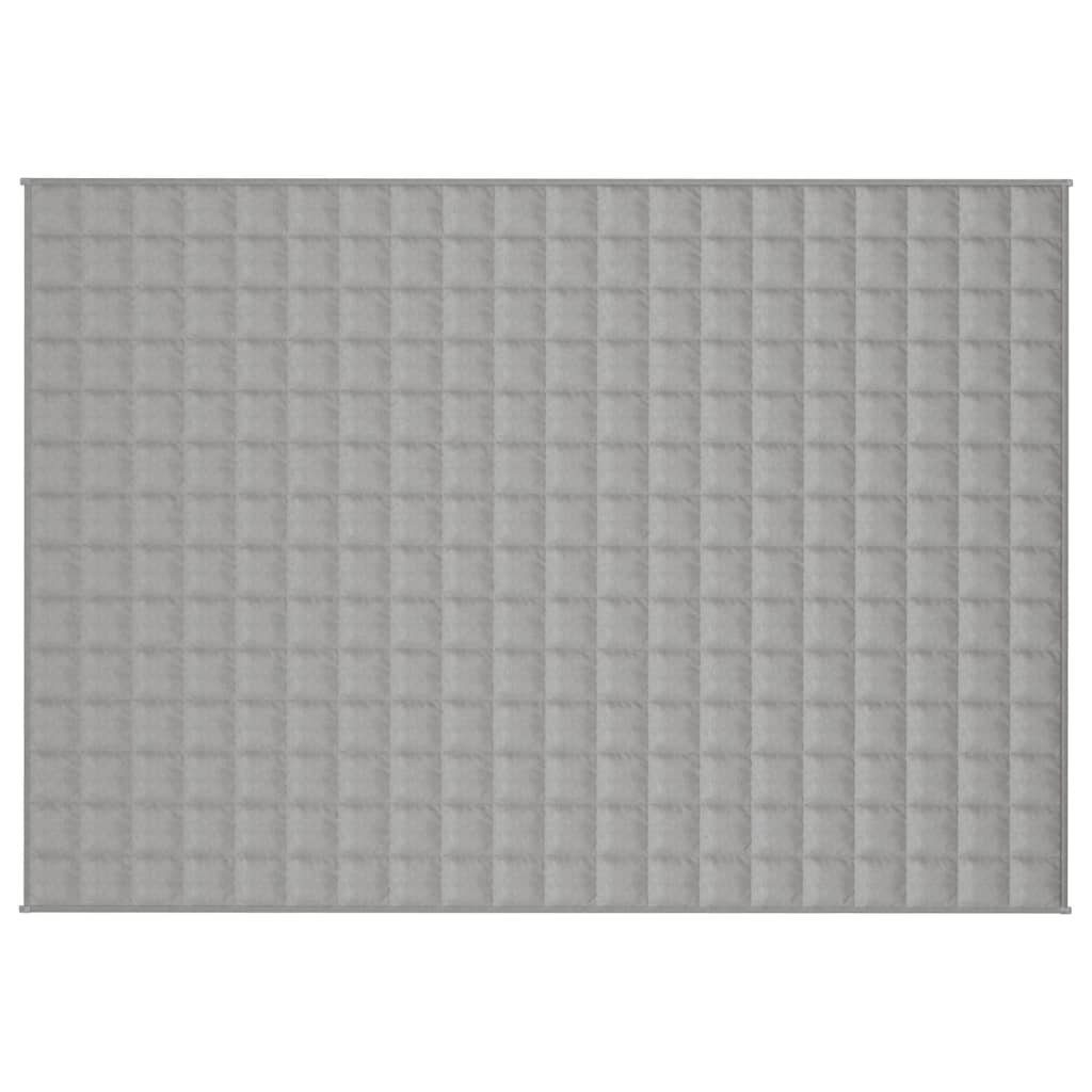 vidaXL Bettüberwurf Gewichtsdecke Grau 135x200 cm 10 kg Stoff