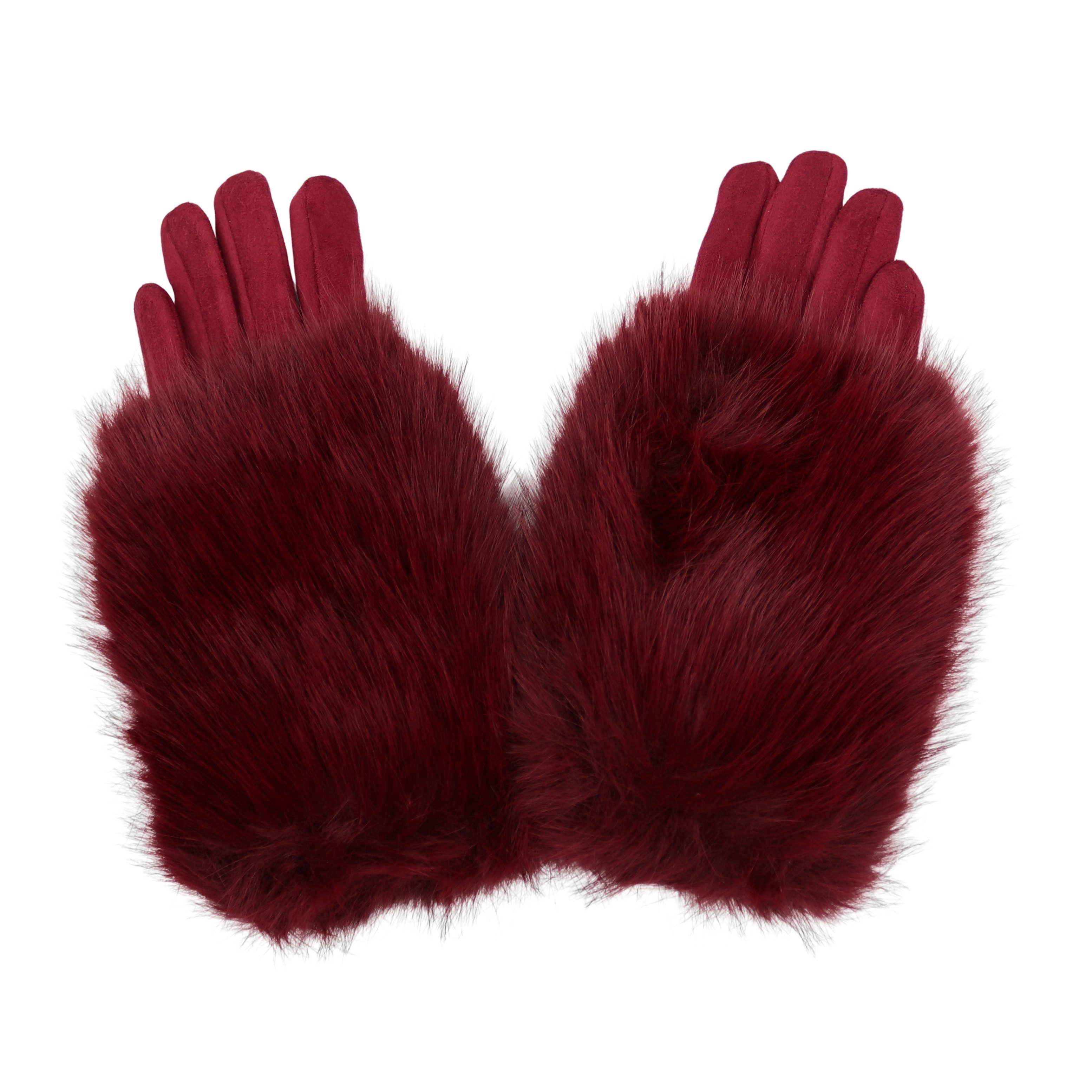 MIRROSI Thermohandschuhe Damen Handschuhe aus Kunstfell 2 in 1 Kuschelig, s günstig online kaufen