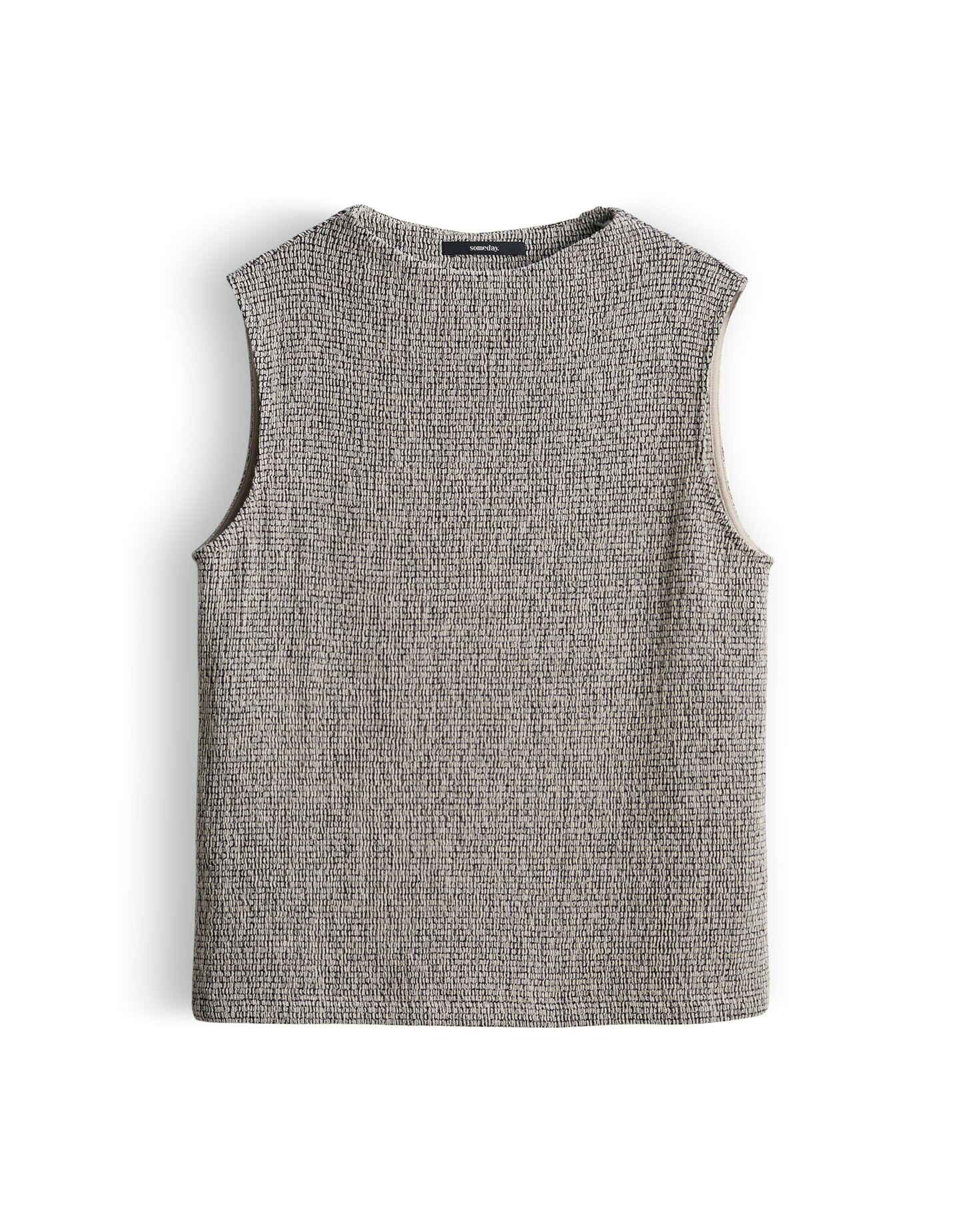 someday Sweatshirt Umalu aus Sweatware mit Smok-Effekt Mit strukturierter Oberfläche und dezentem Musterspiel