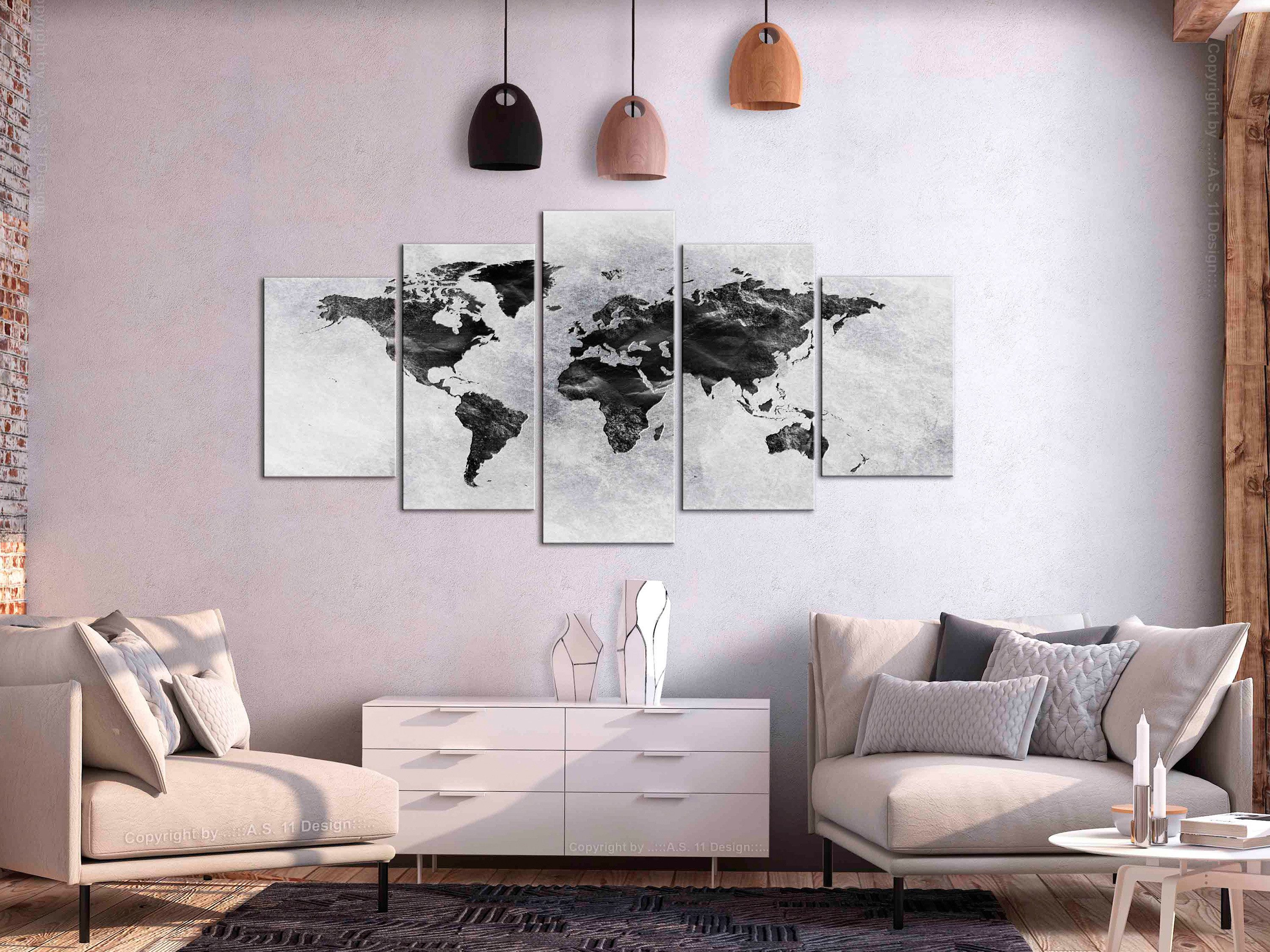 Artgeist Wandbild Concrete World (5 Parts) Wide