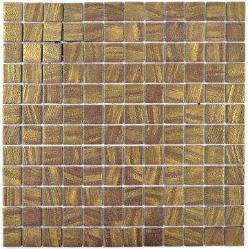 Mosani Mosaikfliesen Recycling Glasmosaik Mosaikfliesen gold matt / 10 Matten