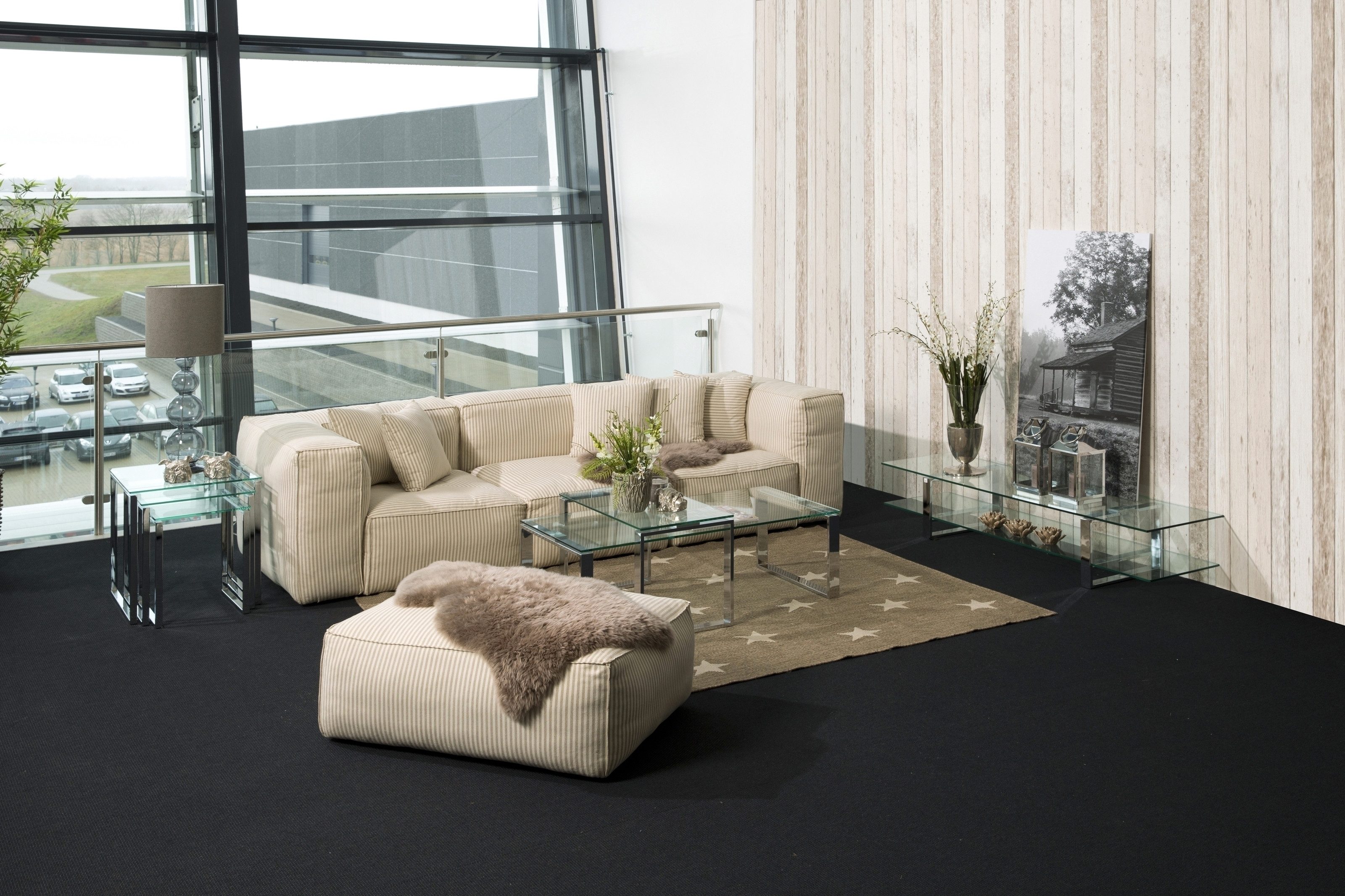 ACTONA GROUP Satztisch (3-teilig) in Klar, Glas - 50x55x50cm (BxHxT) (3-teilig, EInzelmaße: 50x50x55 cm, 43x43x50 cm, 36x36x45 cm)