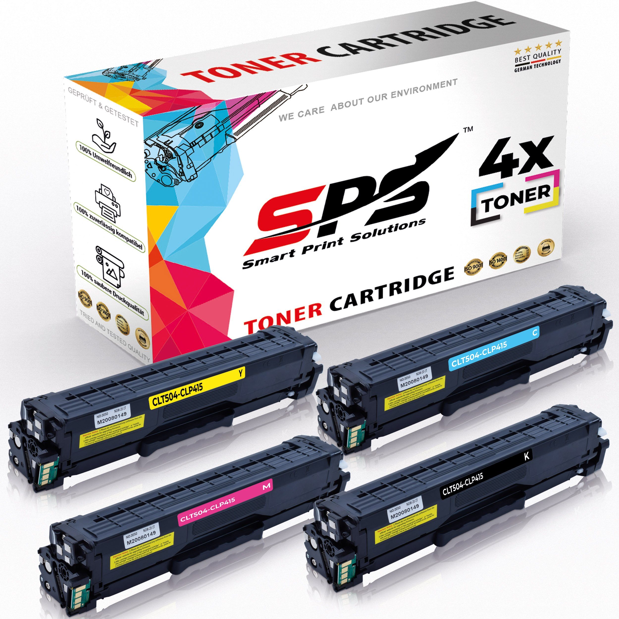 SPS Tonerkartusche Kompatibel für Samsung Xpress SL-C1810 C504 CLT-C5, (4er Pack)