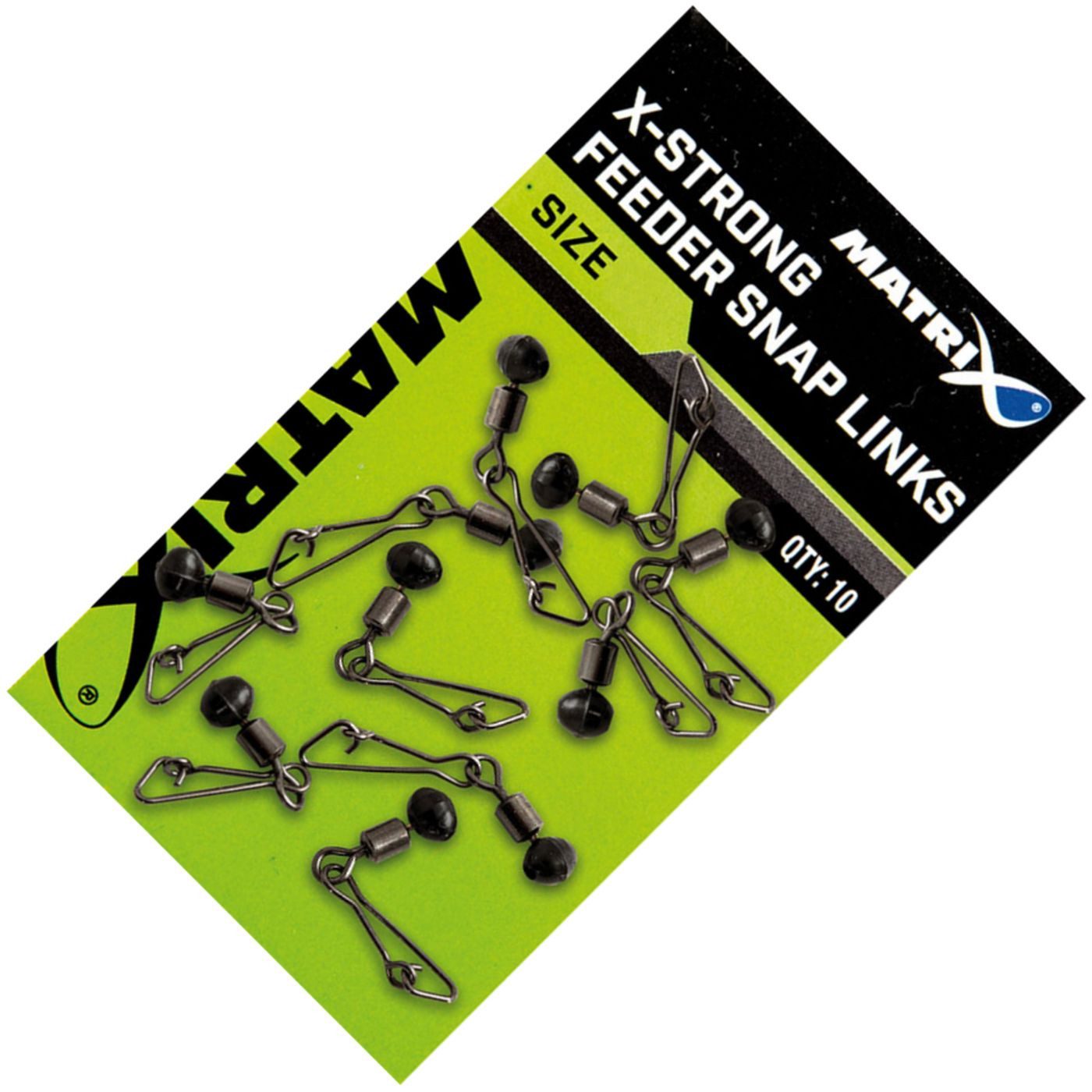 Fox Matrix Schnurverbinder Fox Matrix X-Strong Feeder Snap Links - 10 Wirbel, (1-St)