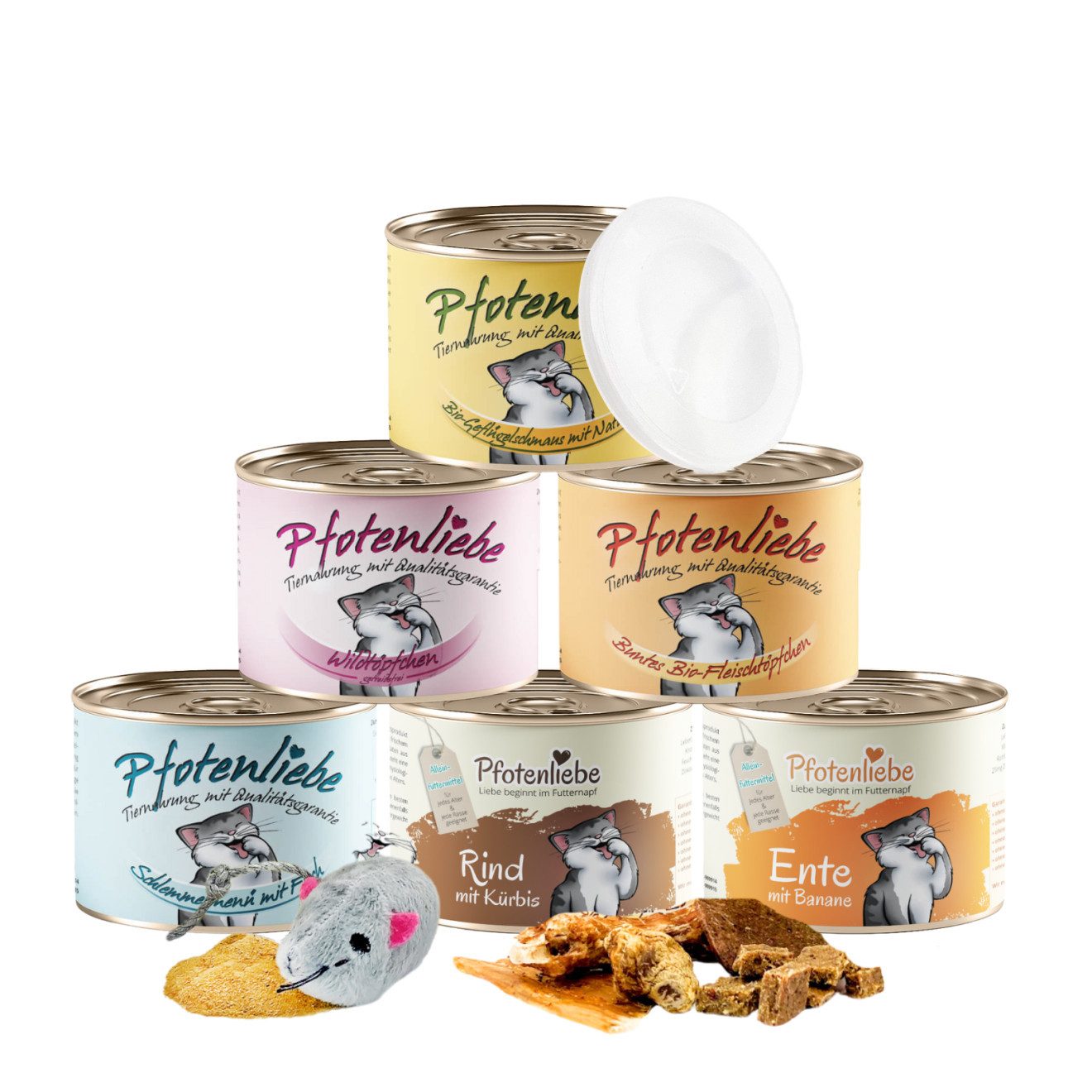 Pfotenliebe Schnupperpaket für Katzen, Nassfutter für: Katzen