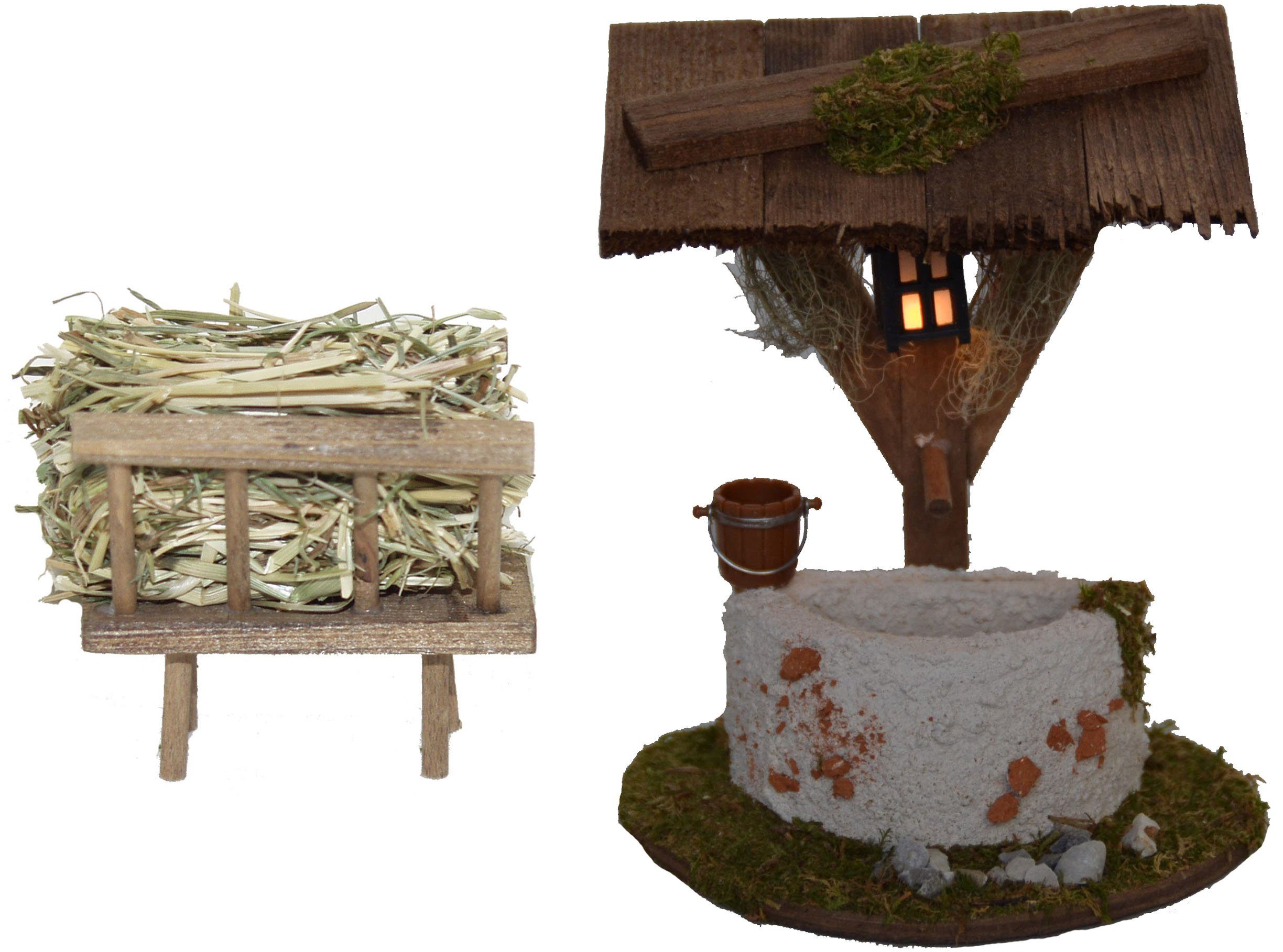 Alfred Kolbe Krippen-Zubehör Weihnachtsdeko (Set, 2tlg), Brunnen mit Beleuc günstig online kaufen