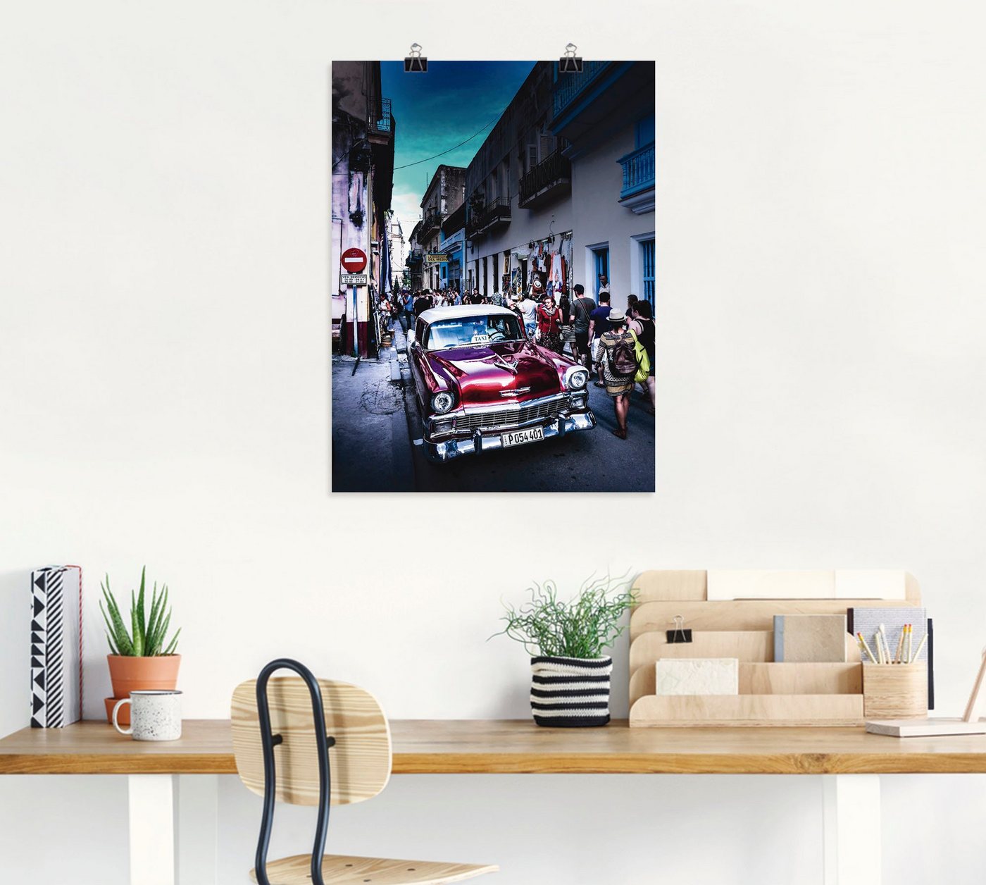 Artland Wandbild »Leben in Havanna«, Auto (1 Stück), in vielen Größen & Produktarten - Alubild / Outdoorbild für den Außenbereich, Leinwandbild, Poster, Wandaufkleber / Wandtattoo auch für Badezimmer geeignet-HomeTrends