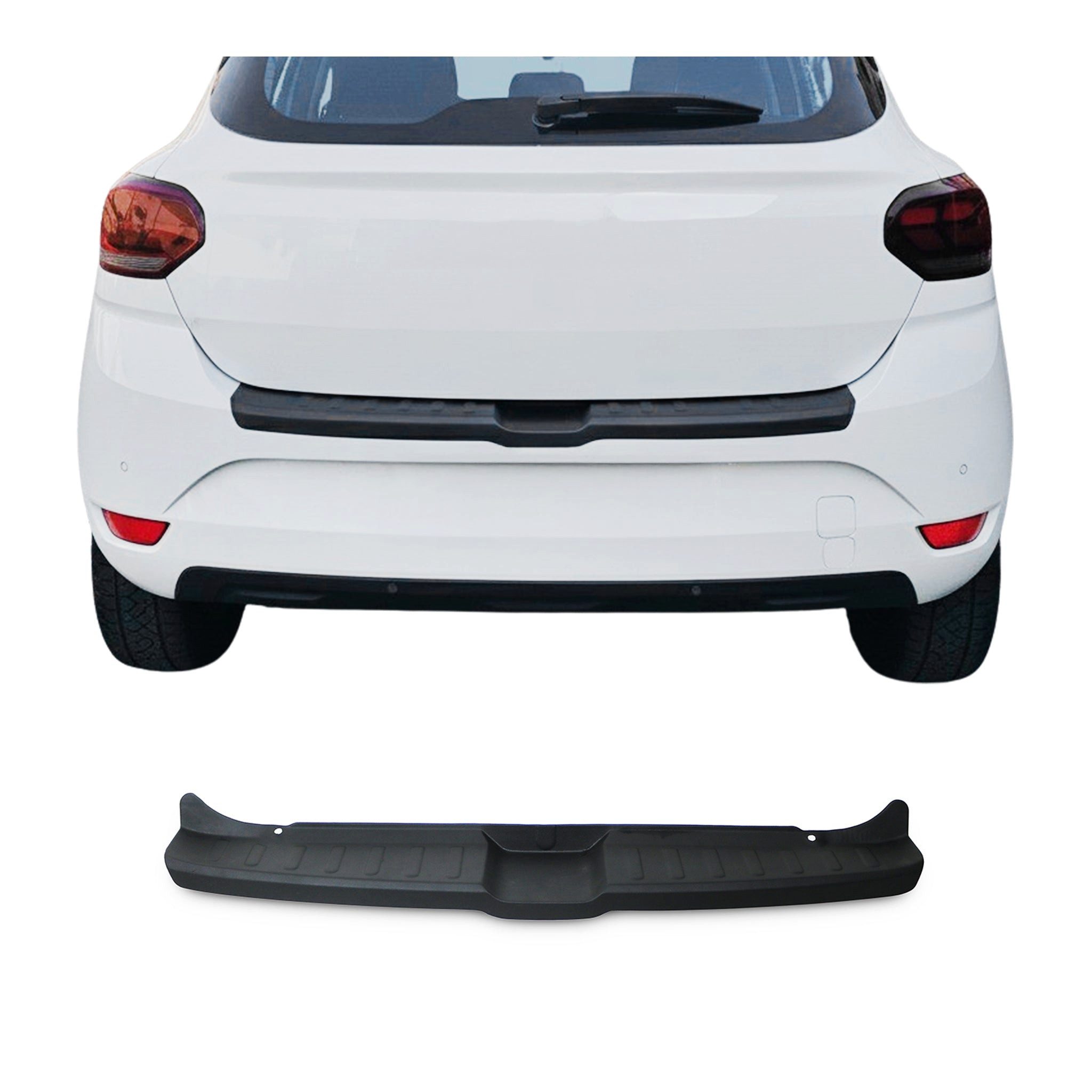 OMAC Ladekantenschutz für Dacia Sandero 2021-2025 Matt Schwarz ABS, Zubehör für Dacia Sandero 2021-2025, Langlebig,Einfache Reinigung,Einfache Installation,Rostbeständig