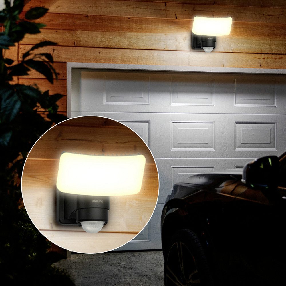 Philips Außen-Wandleuchte Philips LED Tylus 929004632301 Solar-Außenwandleuchte mit Bewegungsmel