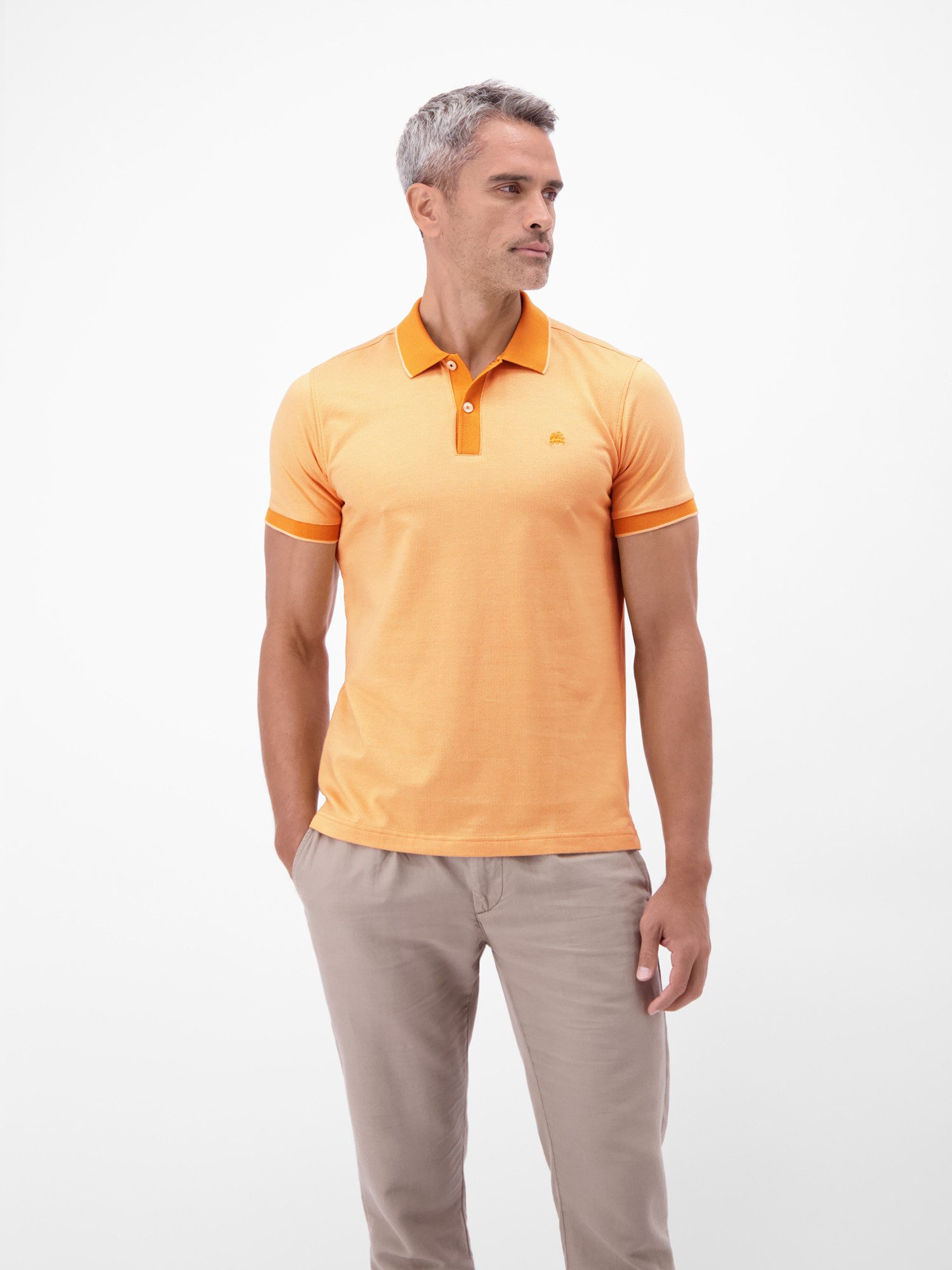LERROS Poloshirt Poloshirt in 2-Tone-Optik