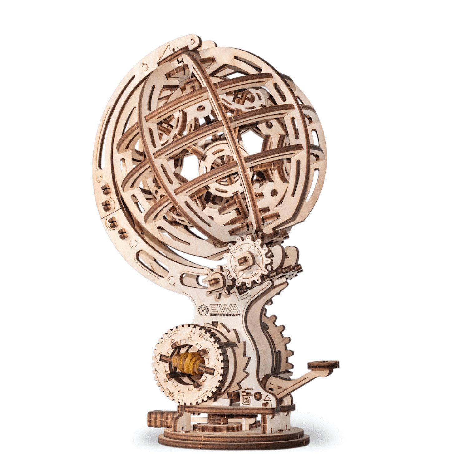 Eco Wood Art Modellbausatz Eco-Wood-Art Kinetic Globe Mechanisches Holzpuzz günstig online kaufen