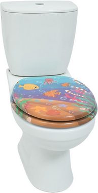 SINOBATH WC-Sitz Toilettensitz mit MDF-Holzkern und Absenkautomatik