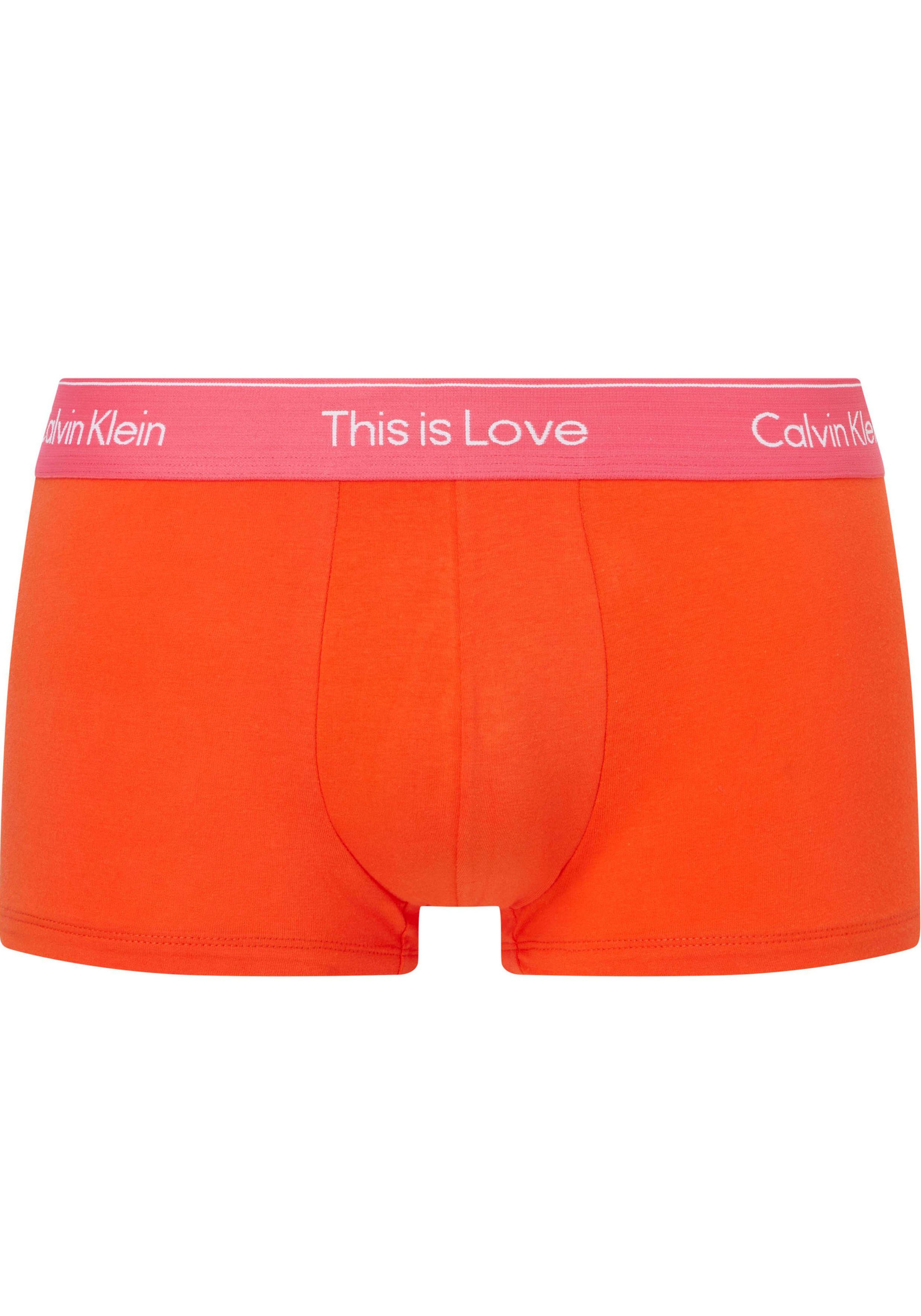 Calvin Klein Underwear Trunk TRUNK mit Calvin Klein Logo-Elastikbund CHERRY-TOMATO