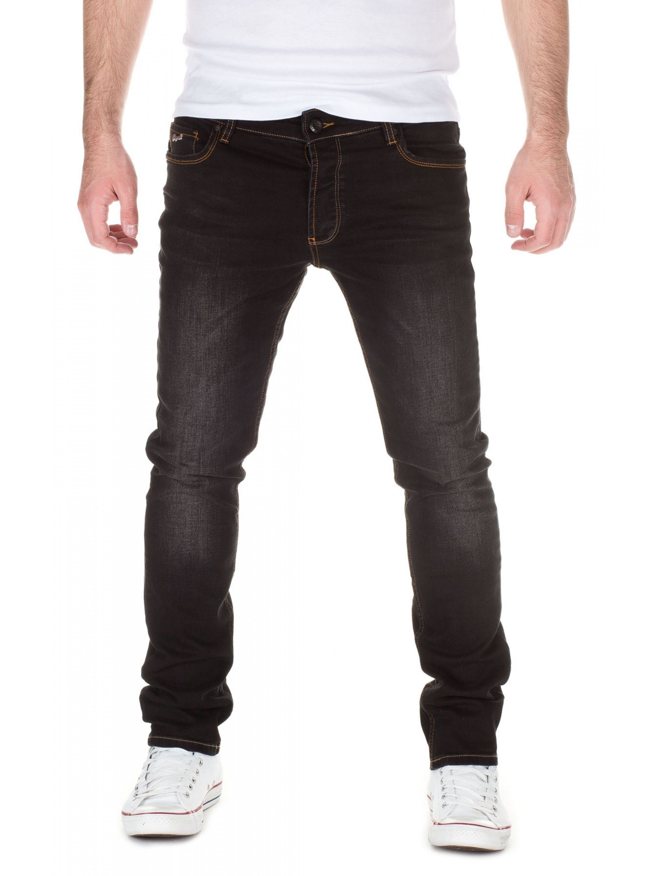 Jeans Slim-fit-Jeans stone (black Yazubi Edvin 201) Schwarz