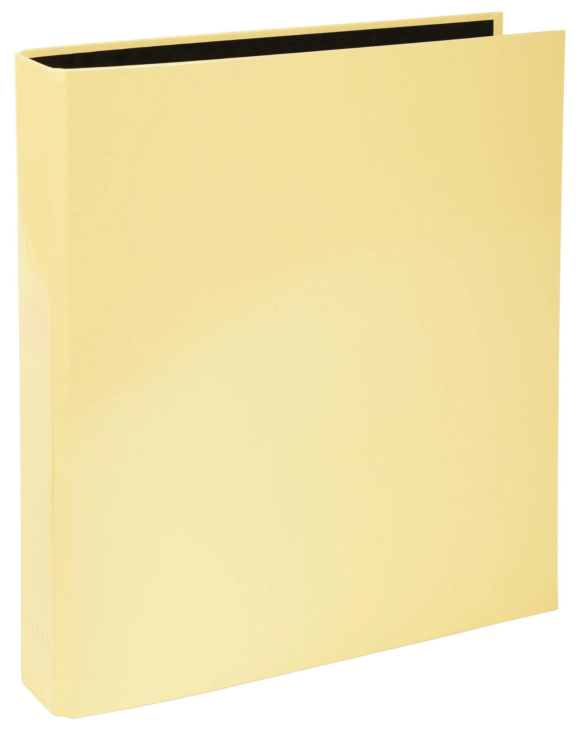 EXACOMPTA Ringbuchmappe 10x Ringbuch A4, 2 Ringe in D-Form 25mm, Aquarel - Zitrusgelb - 54569E, Karton Ringbücher