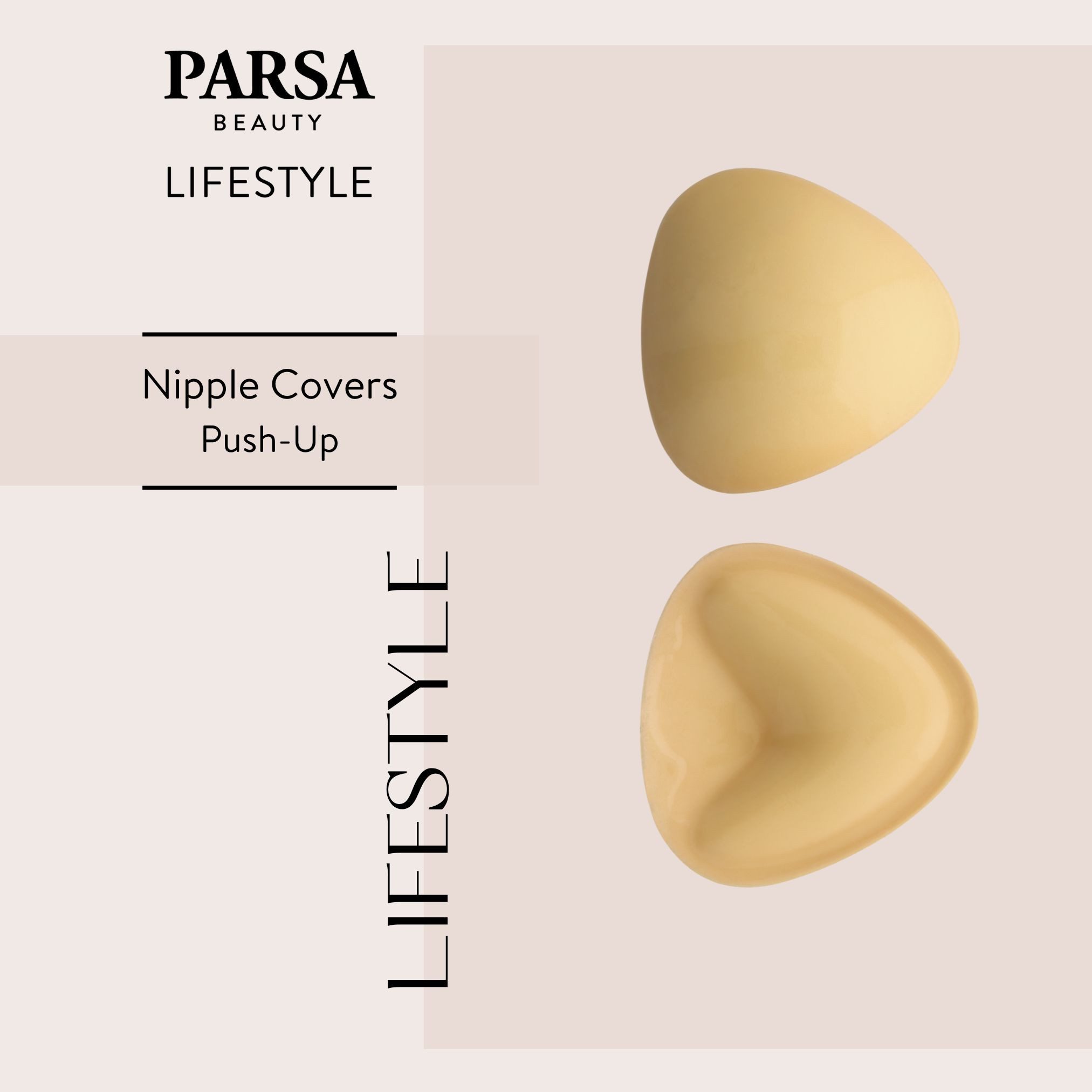 PARSA Beauty Set: Push-up-BH Lifestyle Push-up Nipple Covers mit beidseitiger Klebefläche (A–D Cup)