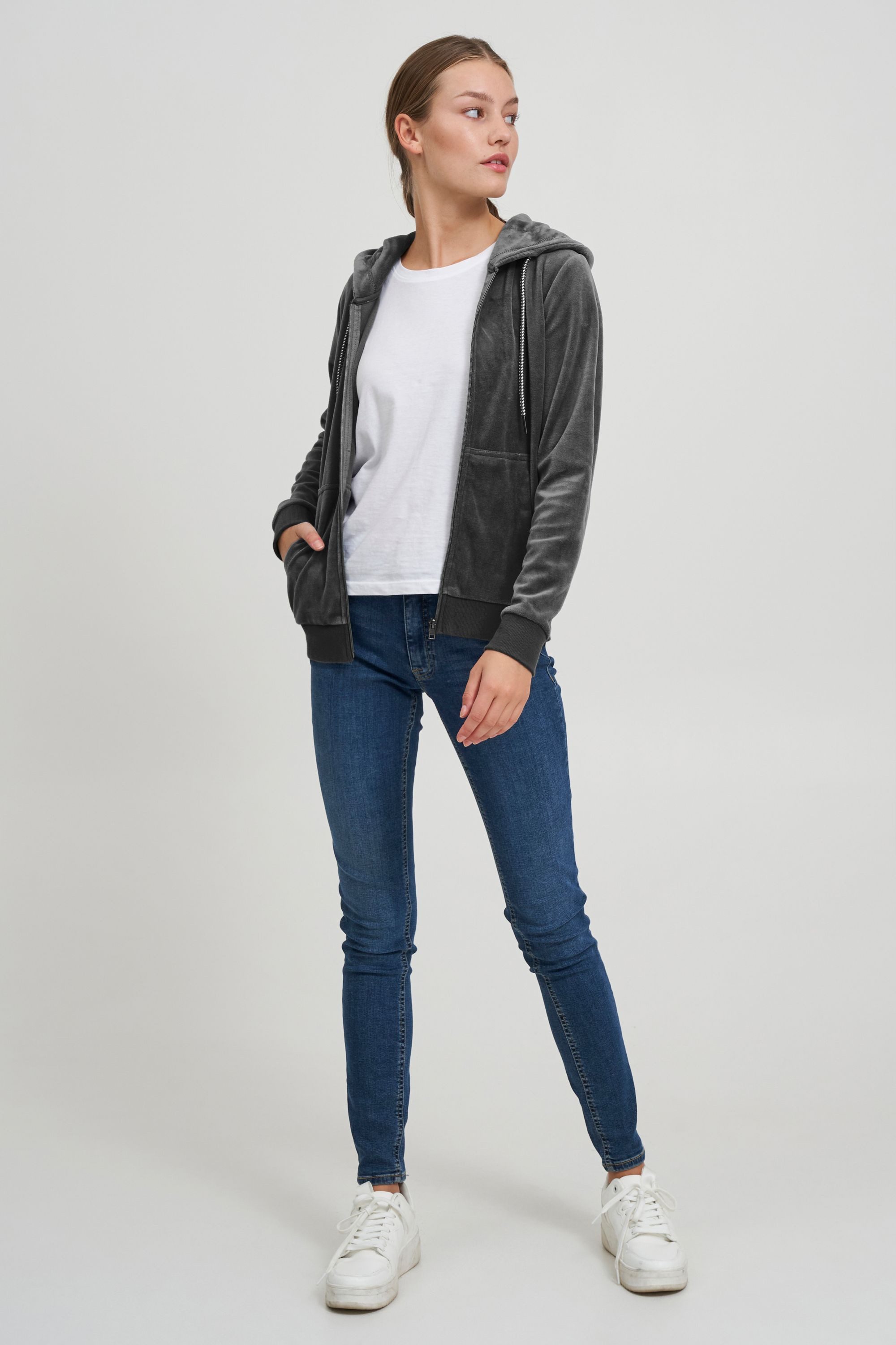 OXMO Kapuzensweatjacke OXNicky Kapuzenpullover aus Nicki-Stiff günstig online kaufen