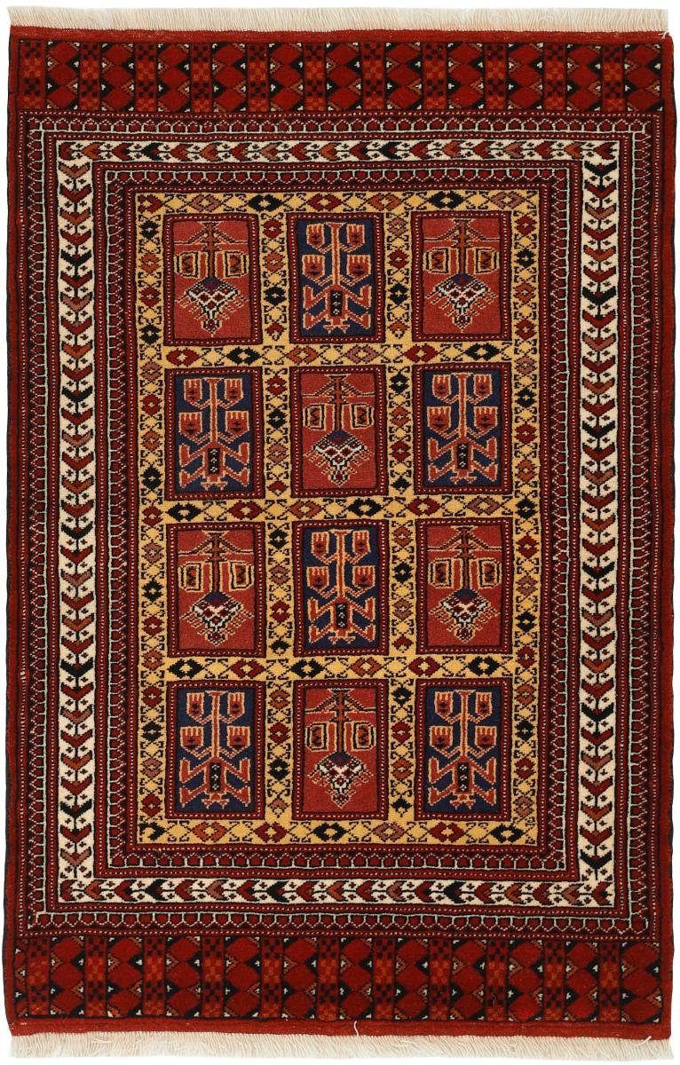 Orientteppich Turkaman 82x124 Handgeknüpfter Orientteppich / Perserteppich, Nain Trading, rechteckig, Höhe: 6 mm