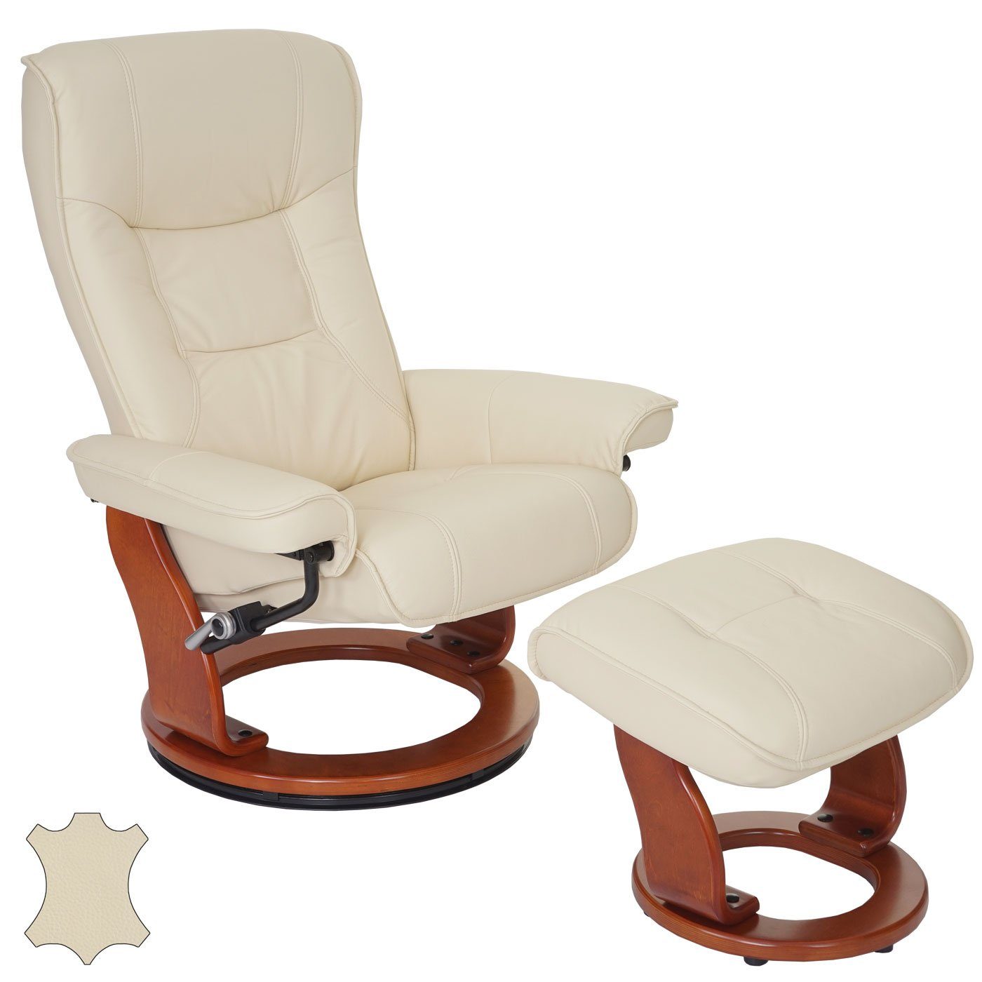 MCA furniture Relaxsessel Halifax, dicke Polsterung, inklusive Fußhocker, Armlehne höhenverstellbar