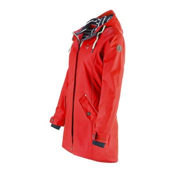 Dry Fashion Regenjacke Damen Regenmantel Kiel mit verstellbarer Kapuze - wind- & wasserdicht