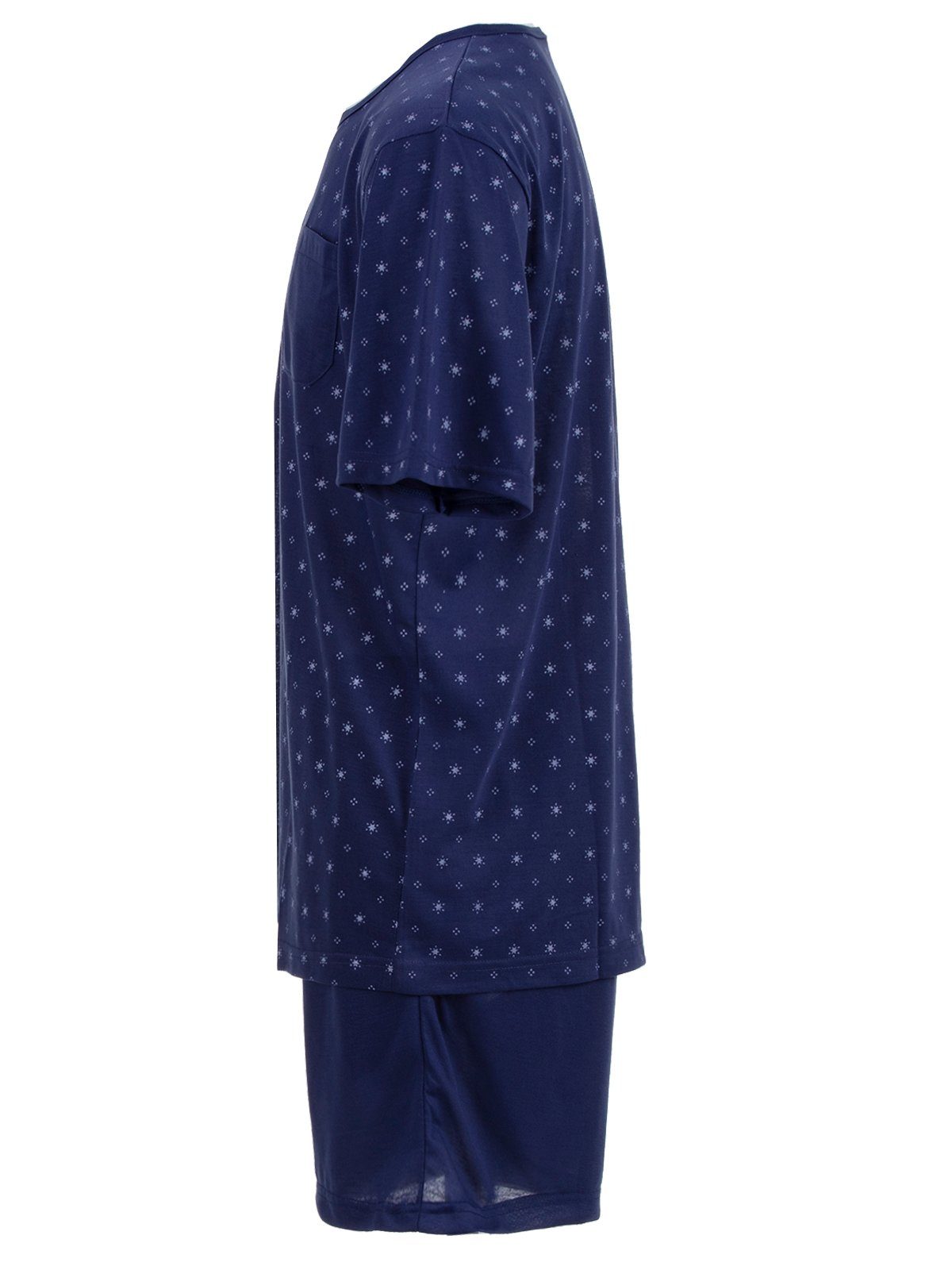 Lucky Schlafanzug navy Sonne Set Pyjama Tasche - Shorty