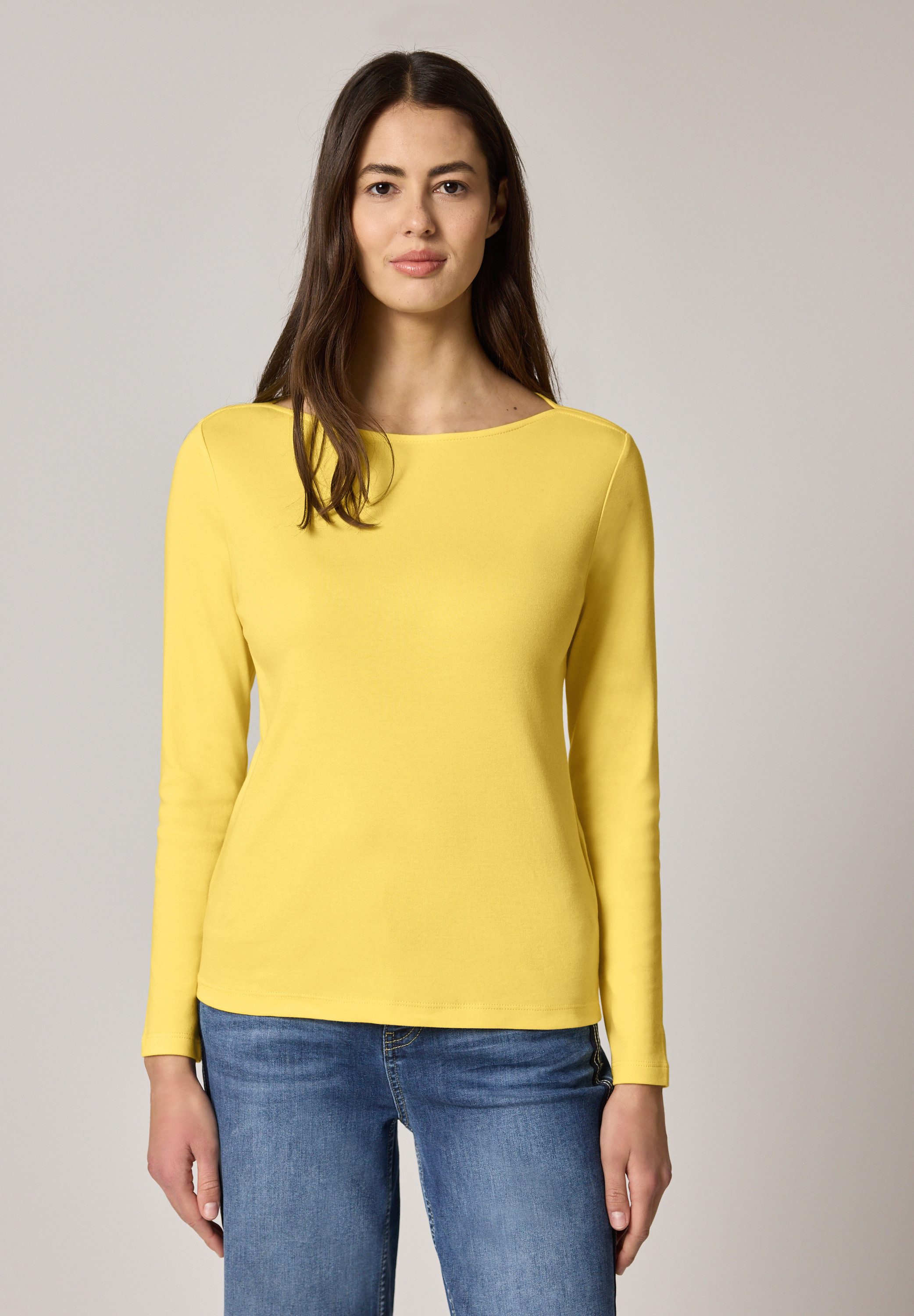 STREET ONE Langarmshirt mit U-Boot-Ausschnitt