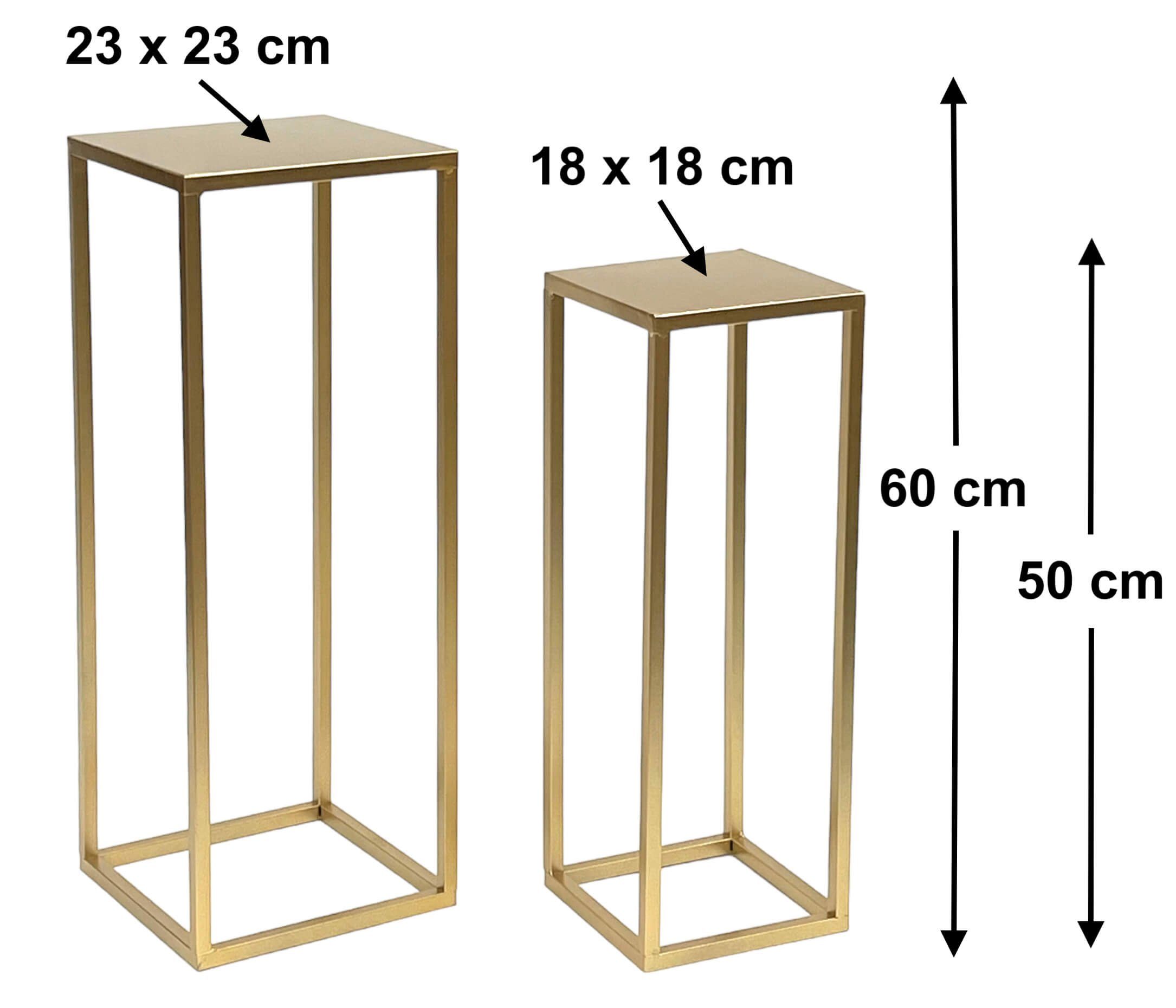DanDiBo Blumenhocker Metall Gold Eckig Blumenständer günstig online kaufen