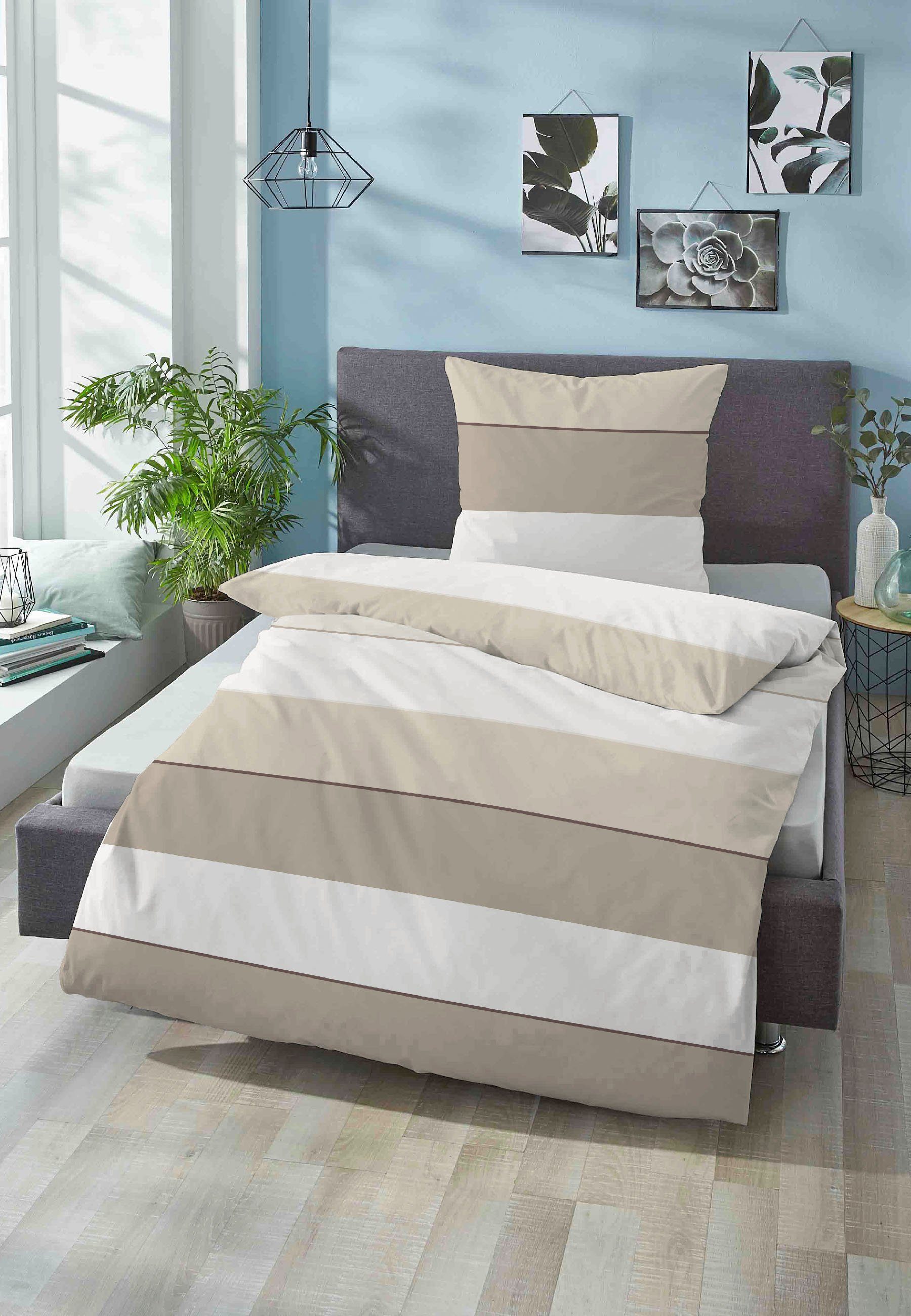 Biberna Bettwäsche Antonia, Mako-Satin, 2 teilig, günstig online kaufen