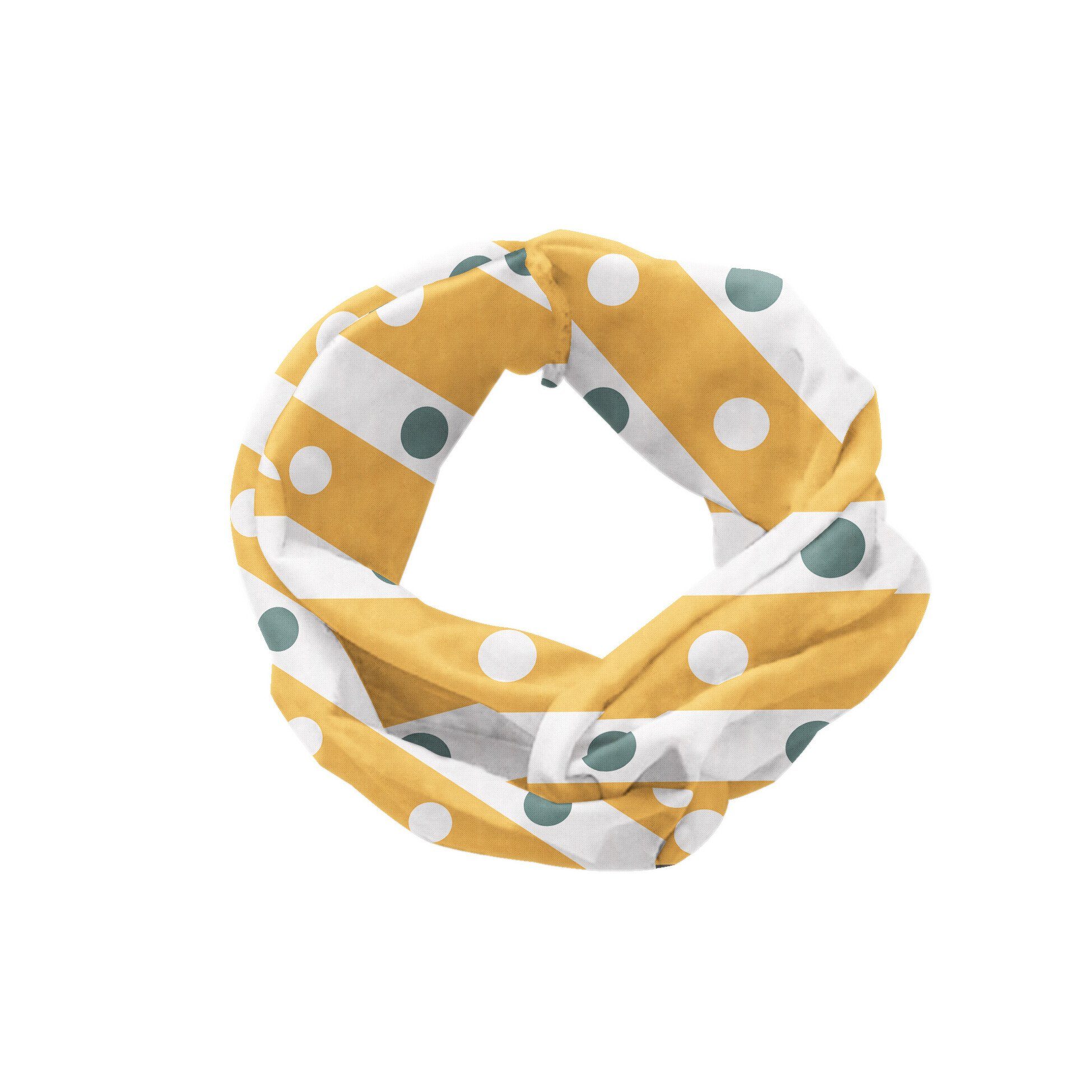 Abakuhaus Stirnband Elastisch accessories Gelb Weiß alltags Dots und Angenehme und Stripes