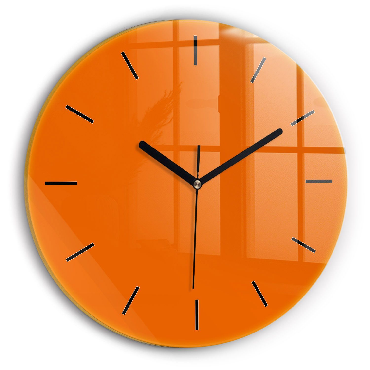 Tulup Wanduhr Glasrunde Uhr Moderne Glaswanduhr 30 cm Uhr aus gehärtetem Glas