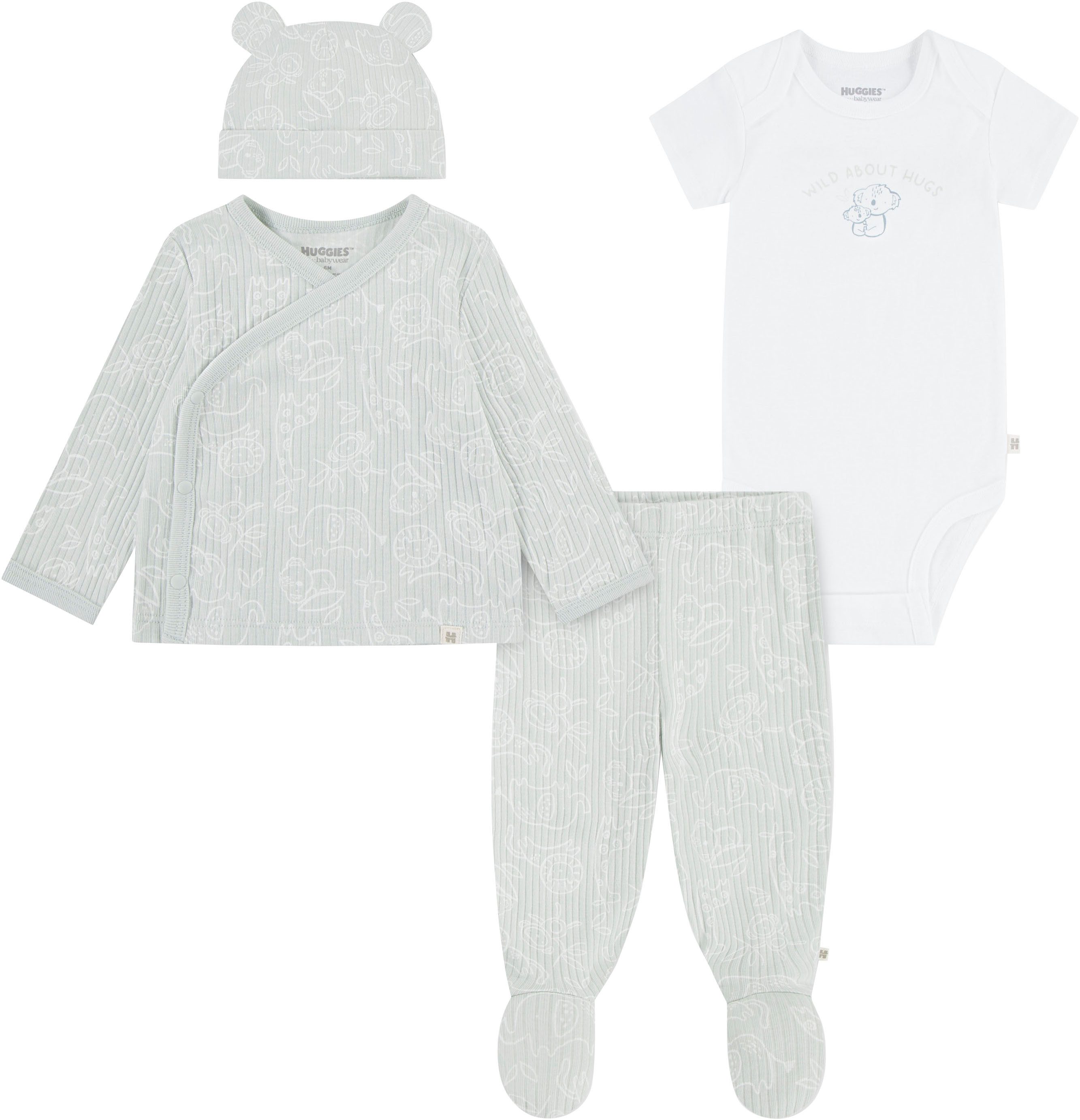 HUGGIES babywear Erstausstattungspaket (Set, 4-tlg) in verschiedenen Dessins