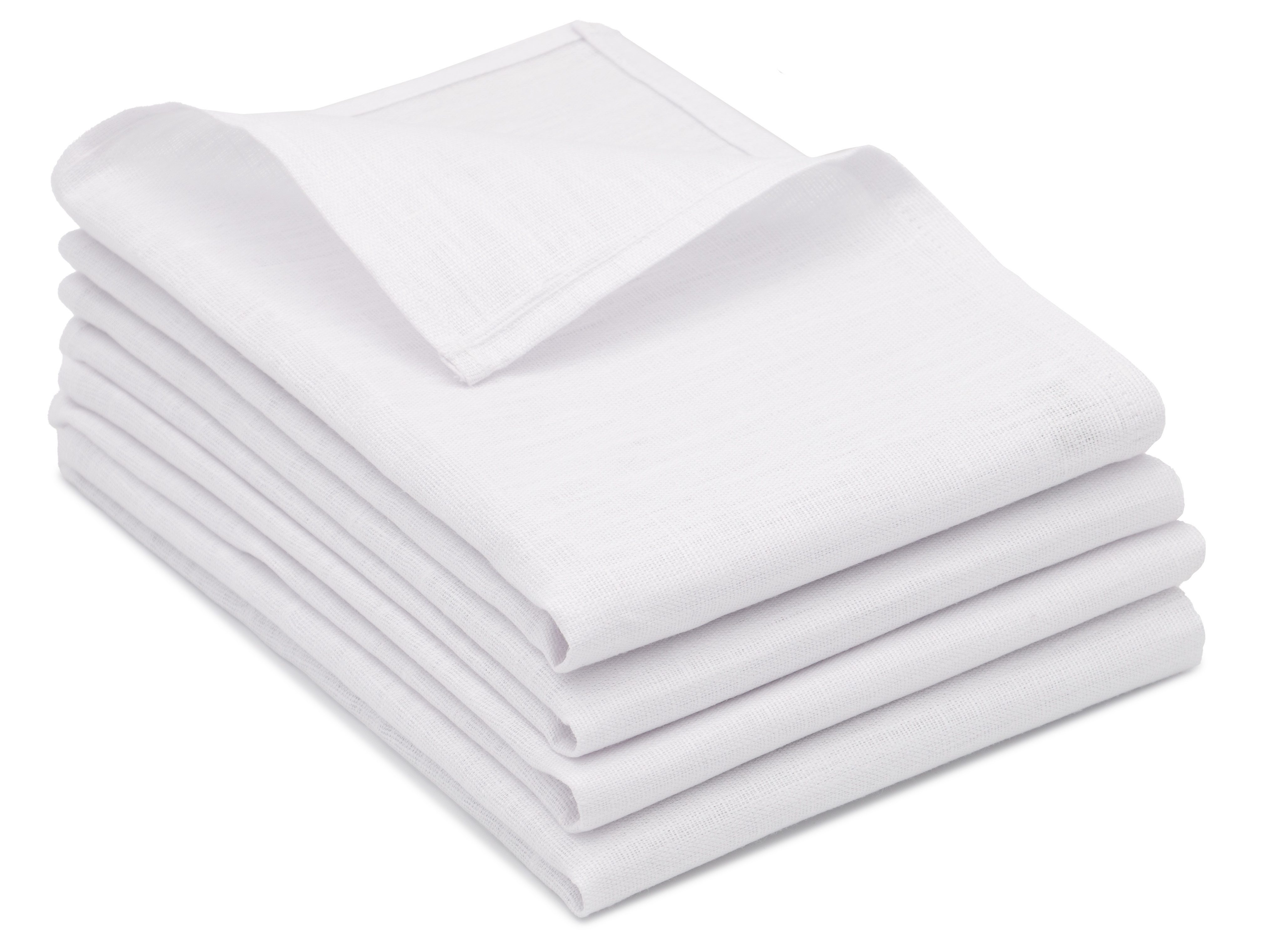 ZOLLNER Geschirrtuch, (Spar-Set, 4-tlg), Praktischer Aufhänger, fusselfrei, 50 x 70 cm, 100% Leinen, vom Hotelwäschespezialisten, Geschirrhandtuch
