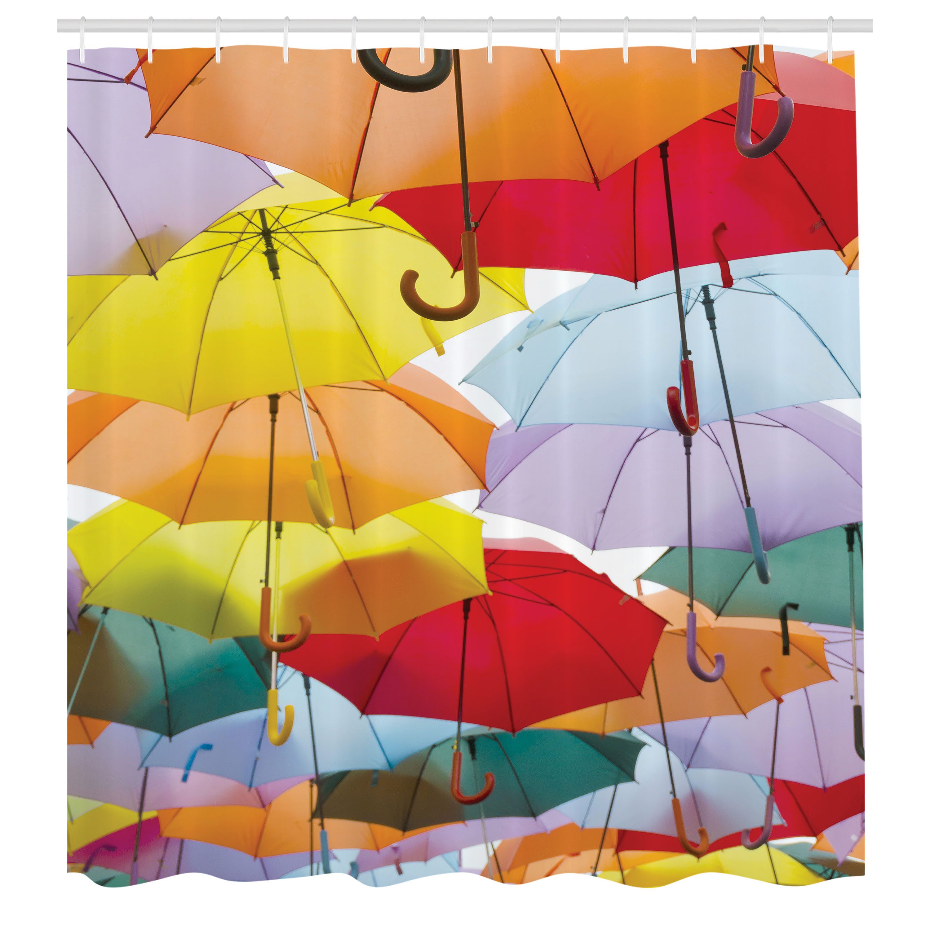 Duschvorhang Moderner Digitaldruck mit 12 Haken auf Stoff Wasser Resistent