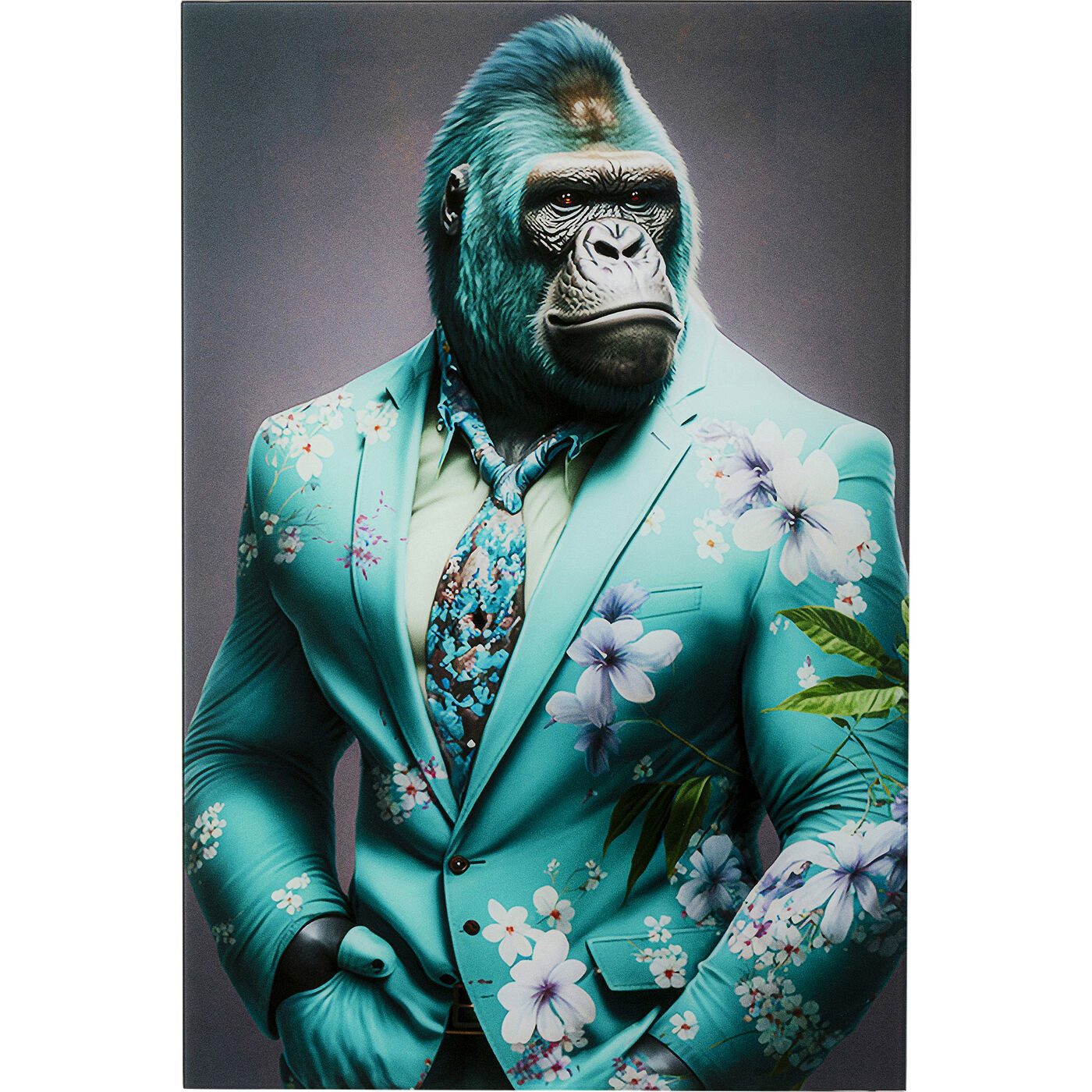 Kare Design Glasbild Mister Gorilla, Affe, günstig online kaufen