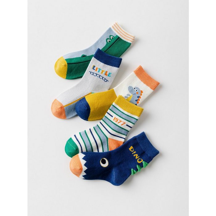 axy Socken axy Kinder Jungen Socken 5 Paar Multipack (Set 5er-Pack 5 Paar) Junge Geschenke Bunte Weich Neuheit Kindersocken