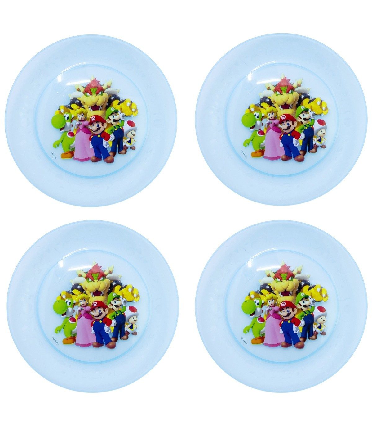 Super Mario Teller Kinder Teller Set 4 teilig geeignet für Mikrowelle und Spülmaschine, (4 St)