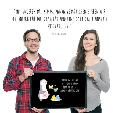 Fußmatte 50 x 75 cm Pinguin Eier suchen - Schwarz - Geschenk, Geschenke zu Ost, Mr. & Mrs. Panda, Höhe: 0.3 mm, Charakteristische Designs