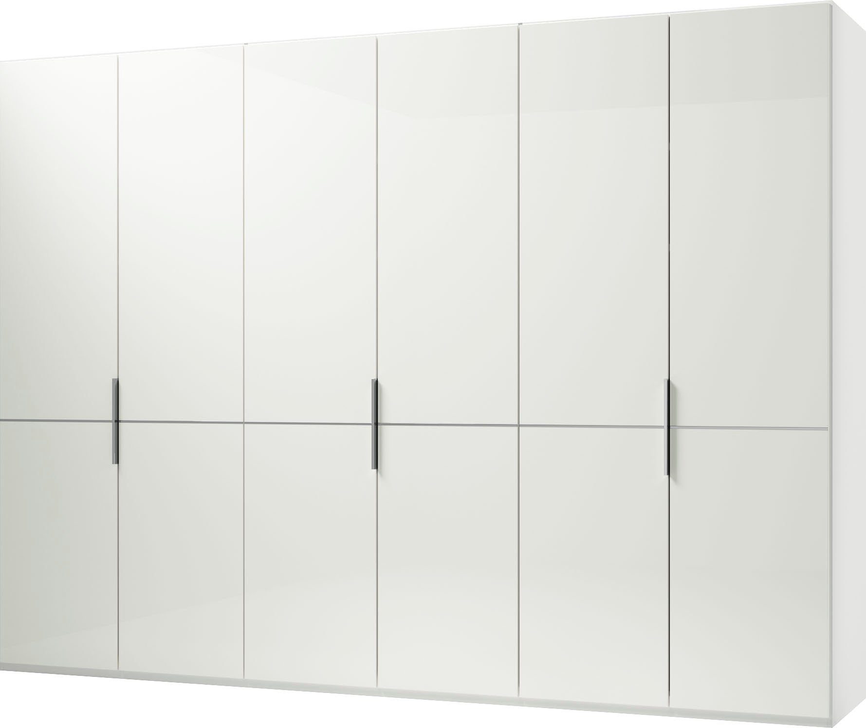 Musterring Kleiderschrank Imola W Einlegeböden und Kleiderstangen,mit Glastüren und Aufleistung in Chrom