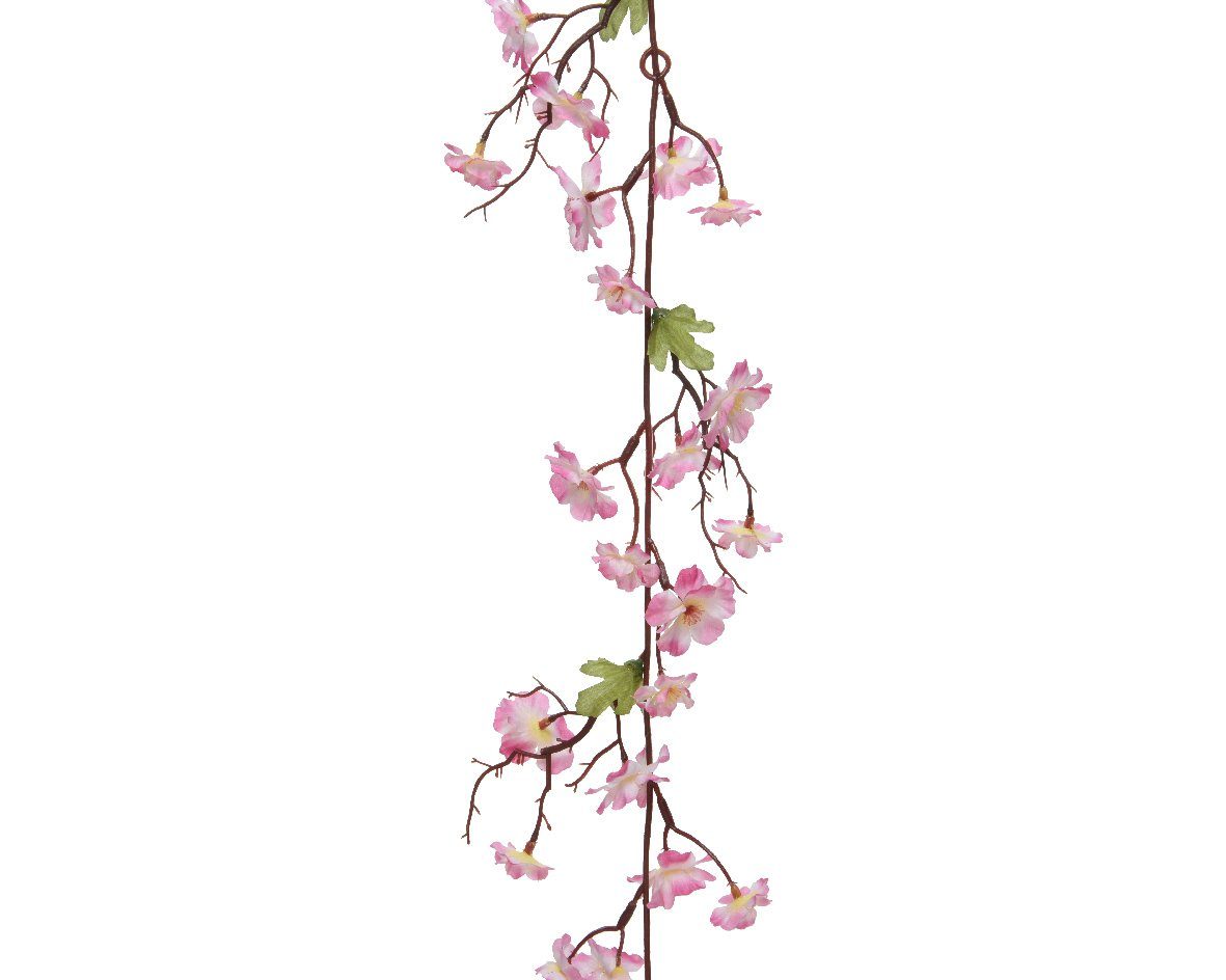 Decoris season Kunstblumen Kunstblume, Girlande decorations, Sakura Kirschblüte rosa - 187cm