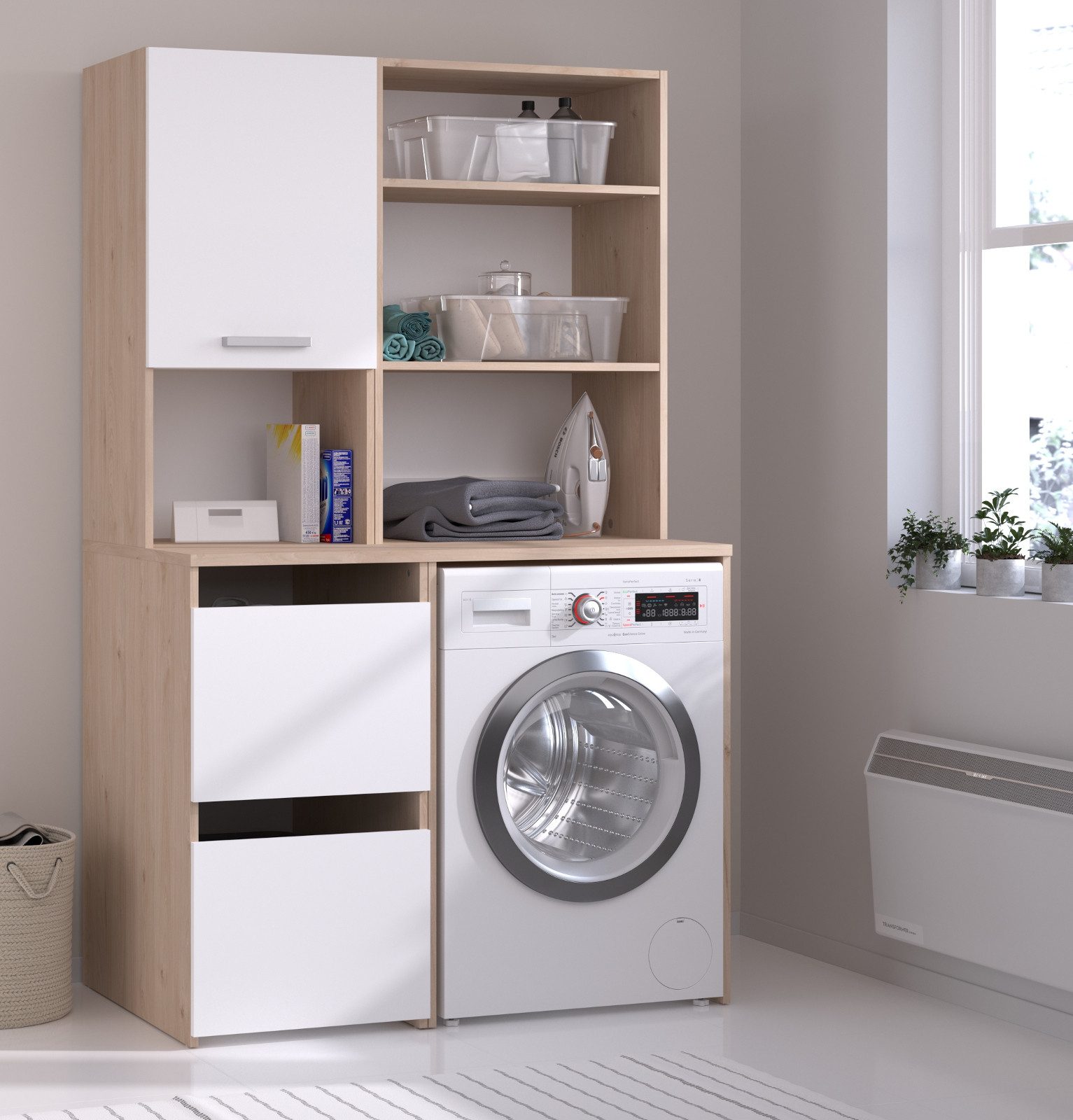 Parisot Waschmaschinenumbauschrank Laundry (Set mit Hochschrank, in weiß un günstig online kaufen