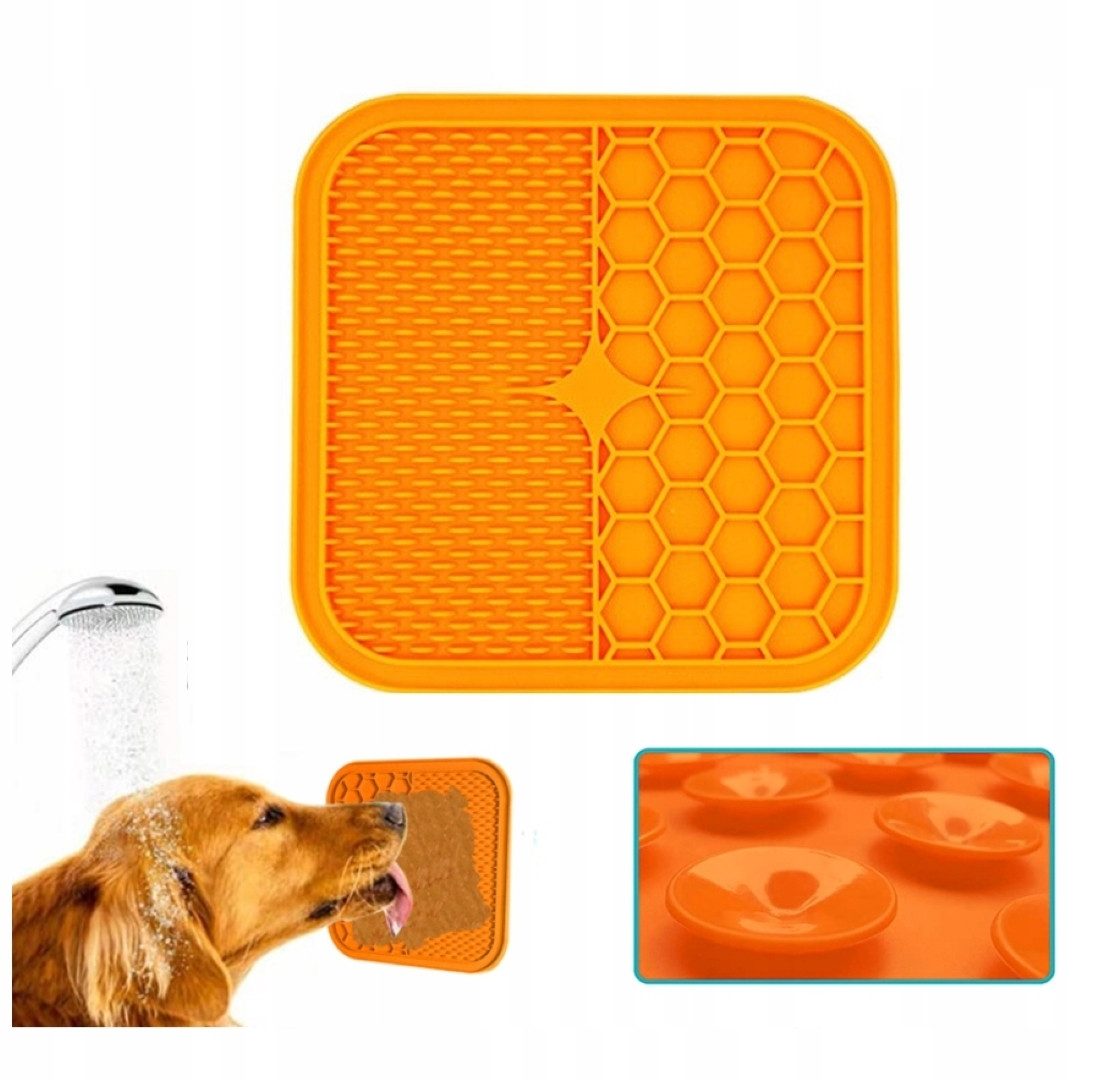 NUXIE Dog Napf Schleckmatte Leck-Matte für Hunde – Antistress & Spielspaß., Hergestellt aus lebensmittelechtem thermoplastischen Kunststoff., Stressabbau endorphinfreisetzendes Lecken; verbessert die Mundhygiene.
