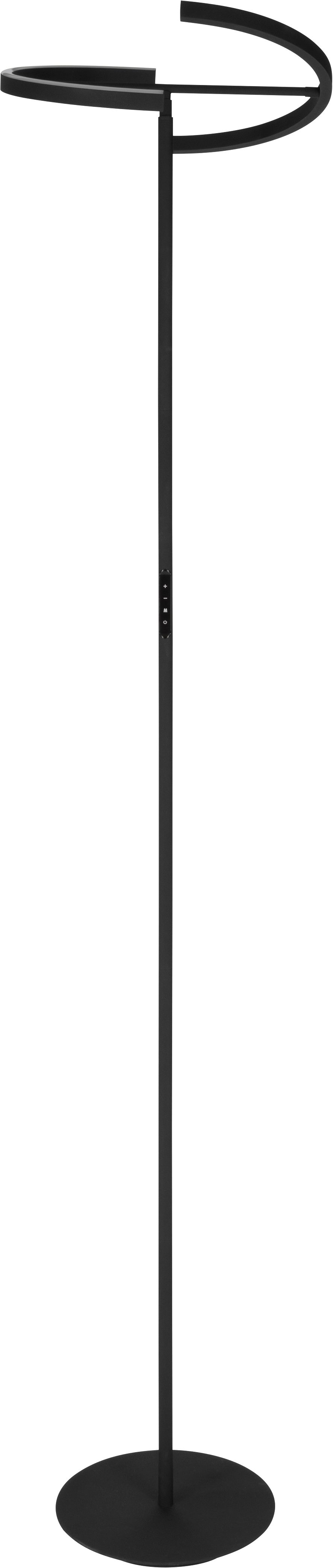 EGLO LED Stehlampe LED Stehlampe CASTELPOTO, schwarz, Touchdimmer, warmweiß, Wohnzimmer, Dimmer, Dimmfunktion, mehrere Helligkeitsstufen, LED fest integriert, Warmweiß, 180 x 40 cm, Sockel 28 cm, 2 x 8,8 Watt, Stehleuchte, Fluter