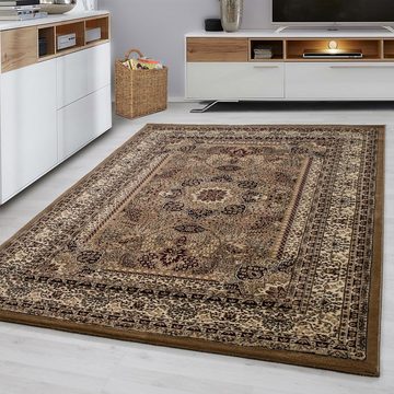 Orientteppich Teppich Orient Optik Bordüre, Angeycasa, rechteckig, Höhe: 12 mm, Oriental Wohnzimmer Esszimmer Kurzflor